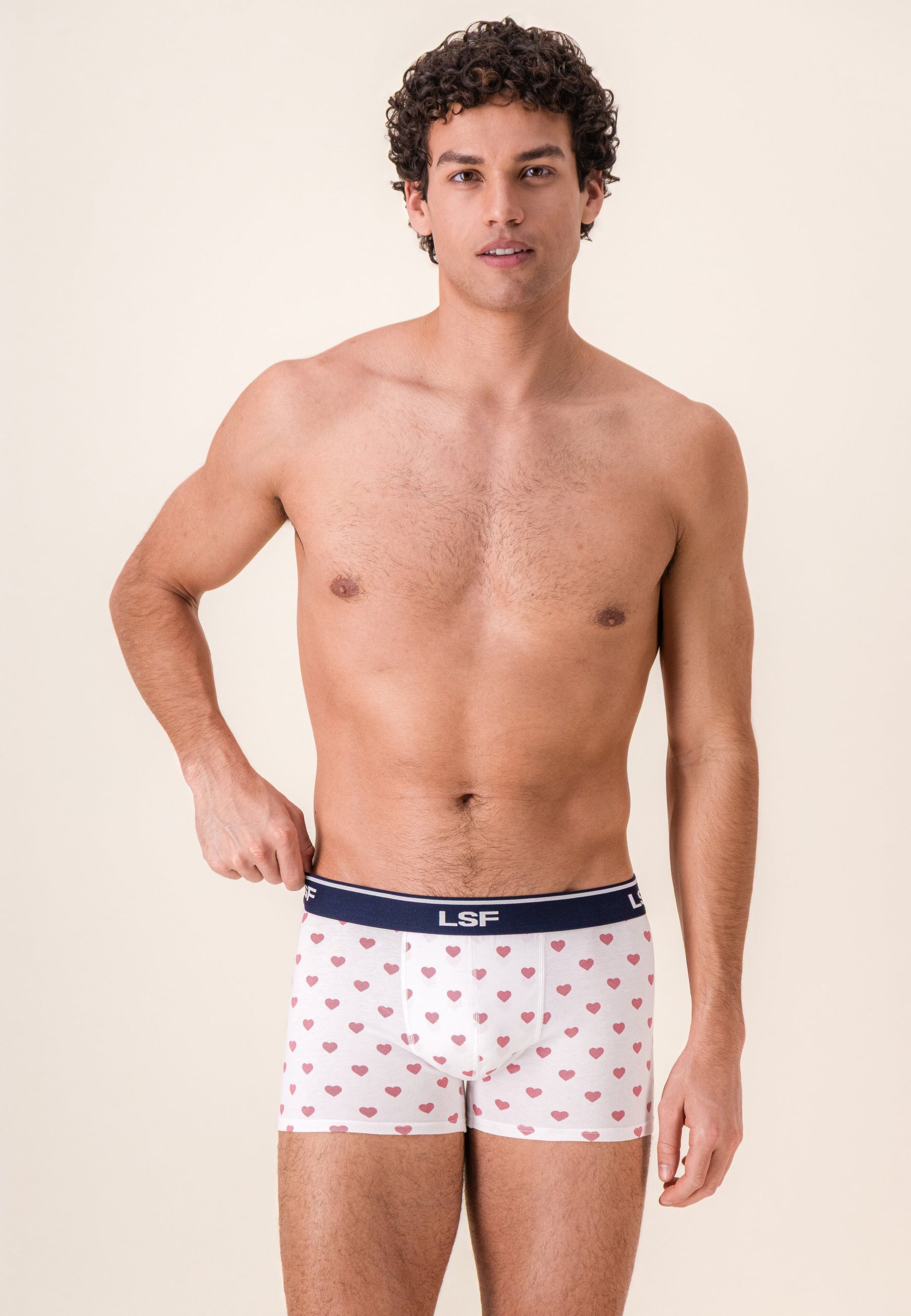 Boxer à coeur rouge en coton - Marius Petit Coeur Rouge Cerise