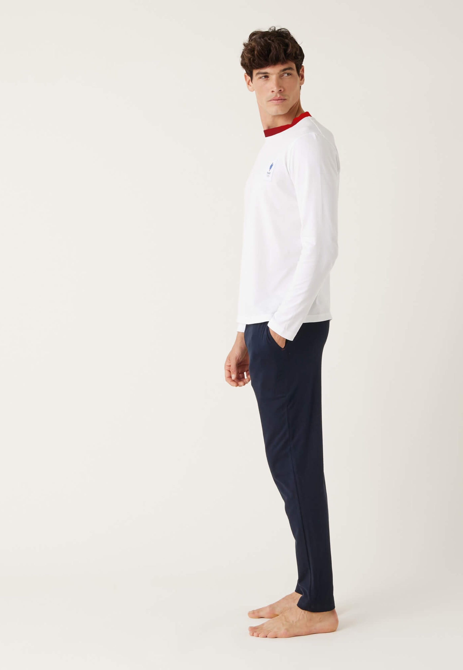 T-shirt manches longues en coton - Jeannot Blanc Equipe de France