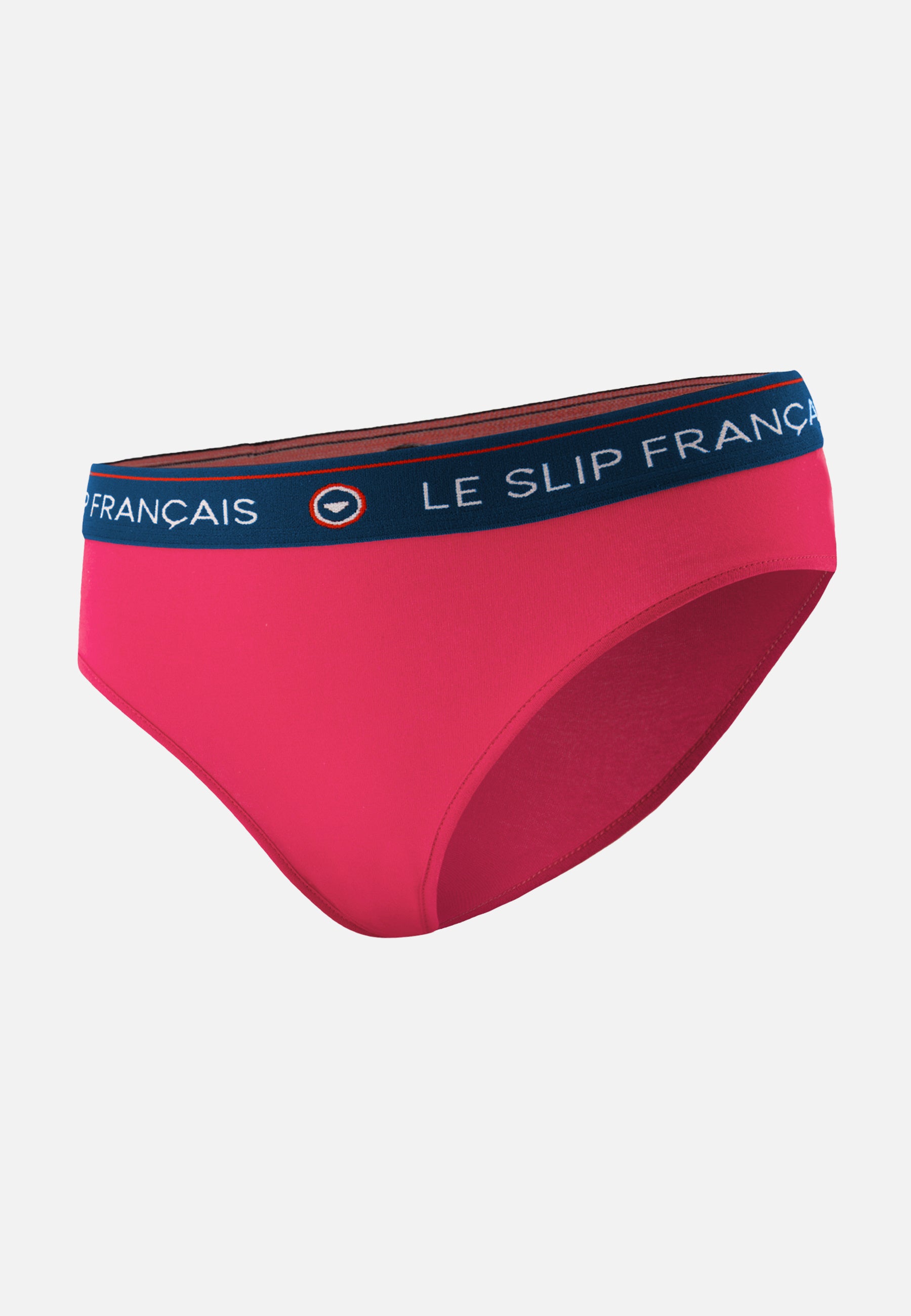 High-waisted pink cotton briefs - Laughing Cherry Pink