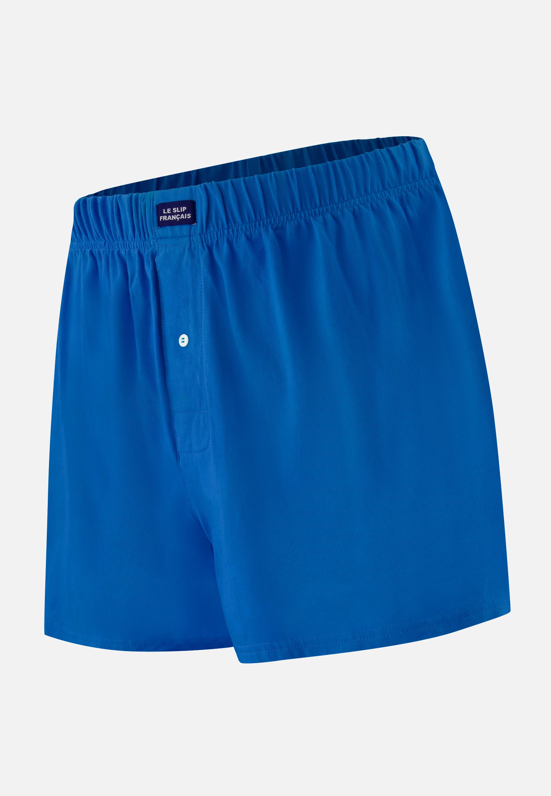 Turquoise blue cotton jersey boxer shorts - Fredo Turquoise Blue