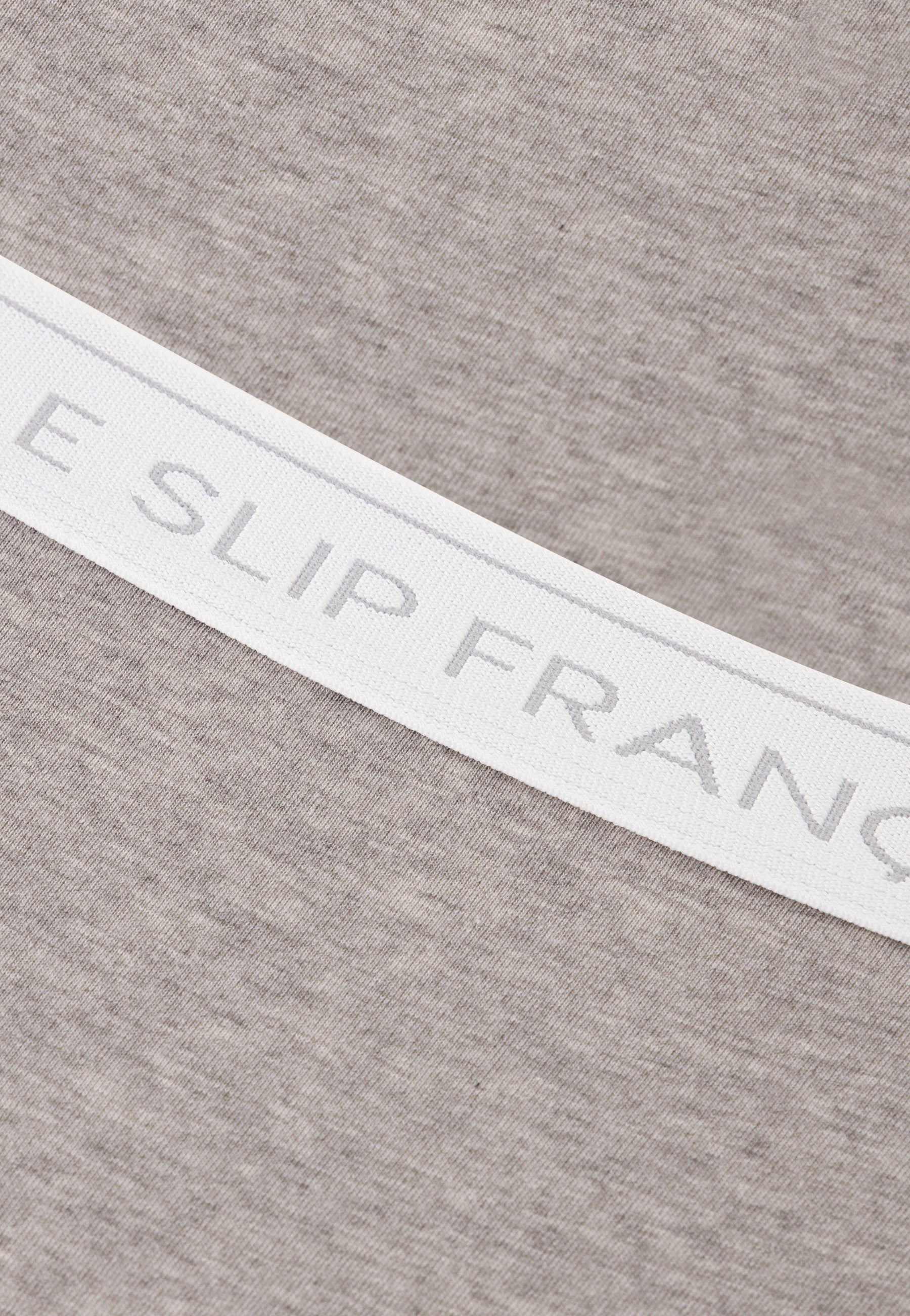 High-waisted grey cotton briefs - Laughing Grey