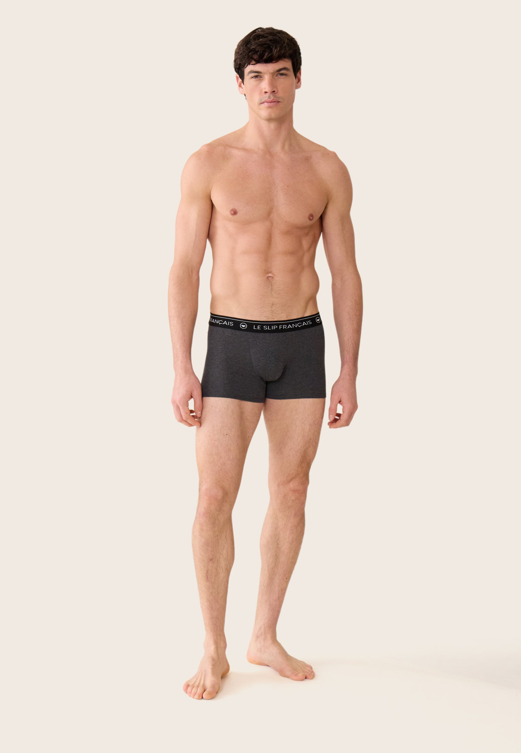 Boxer gris en coton - Redoutable Gris Anthracite