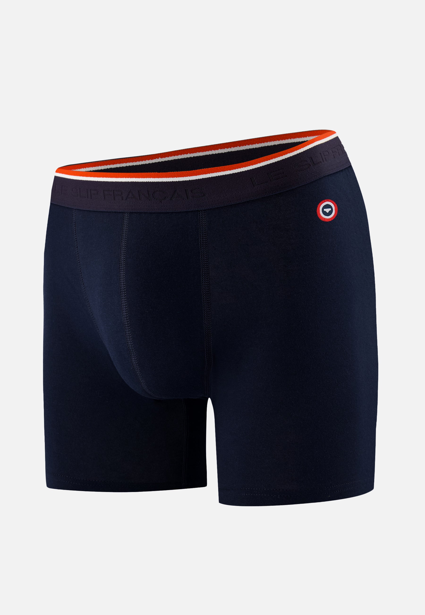 Boxer long bleu marine en coton - Michel Marine