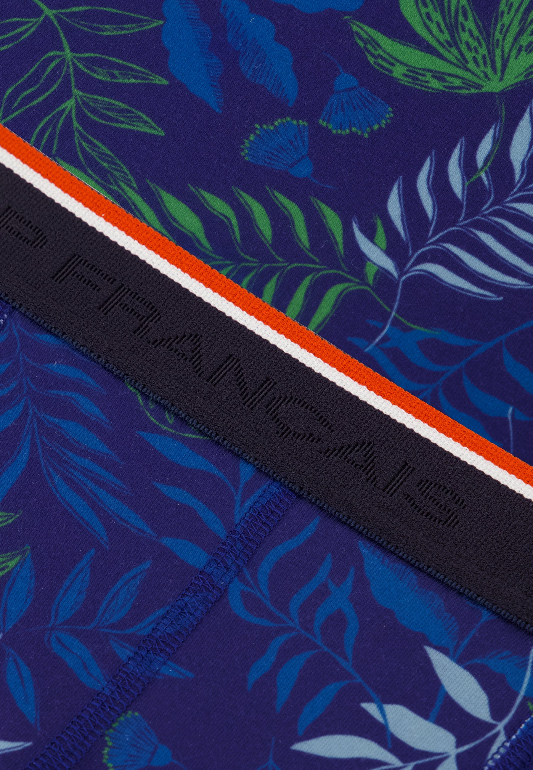 Boxer à feuilles indigo en coton - Marius Sous Bois Indigo