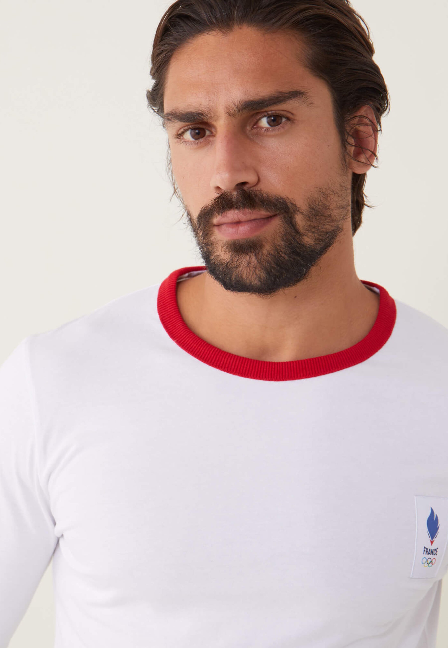 T-shirt manches longues en coton - Jeannot Blanc Equipe de France