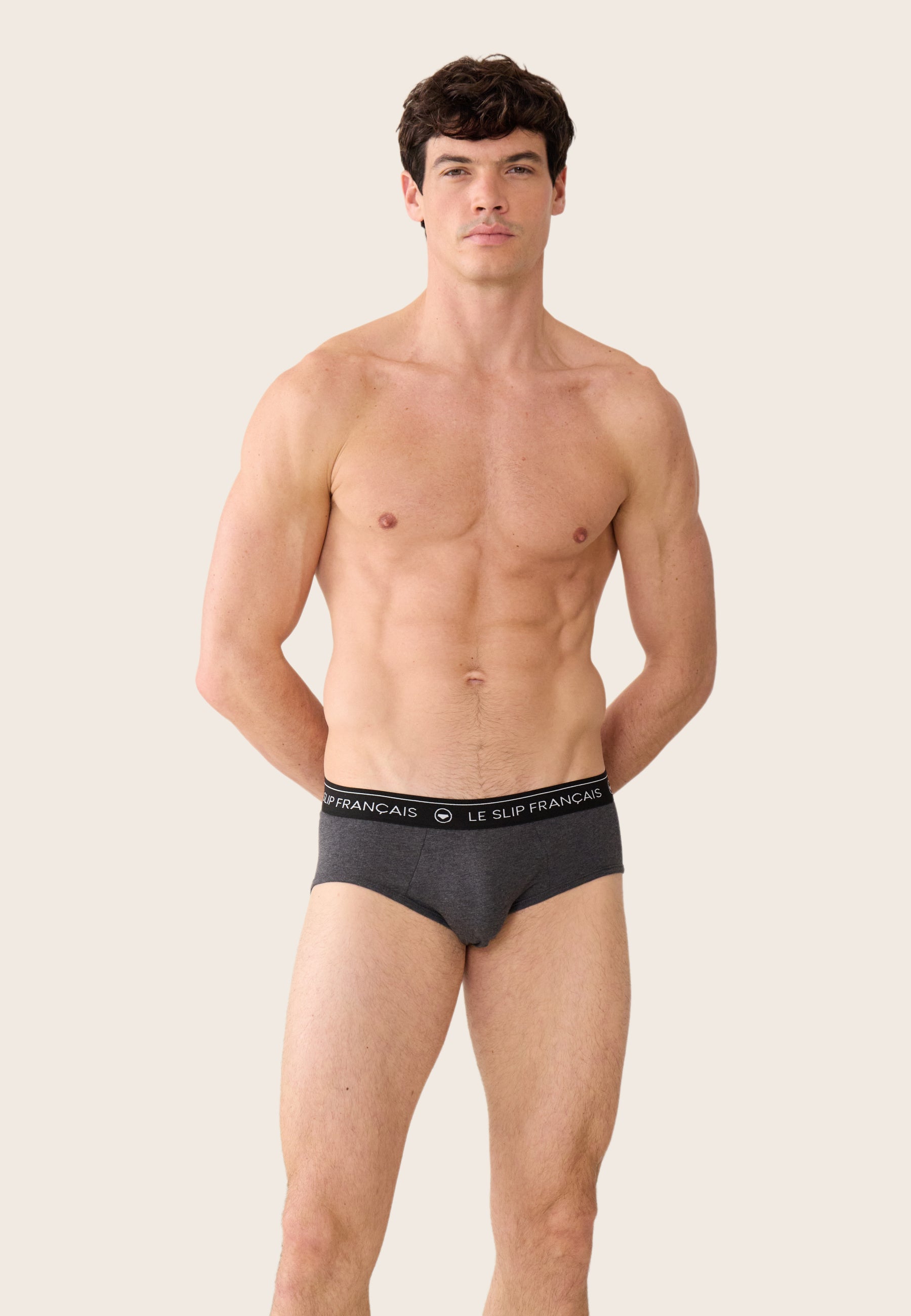 Pack of 3 cotton briefs - Shades of grey briefs
