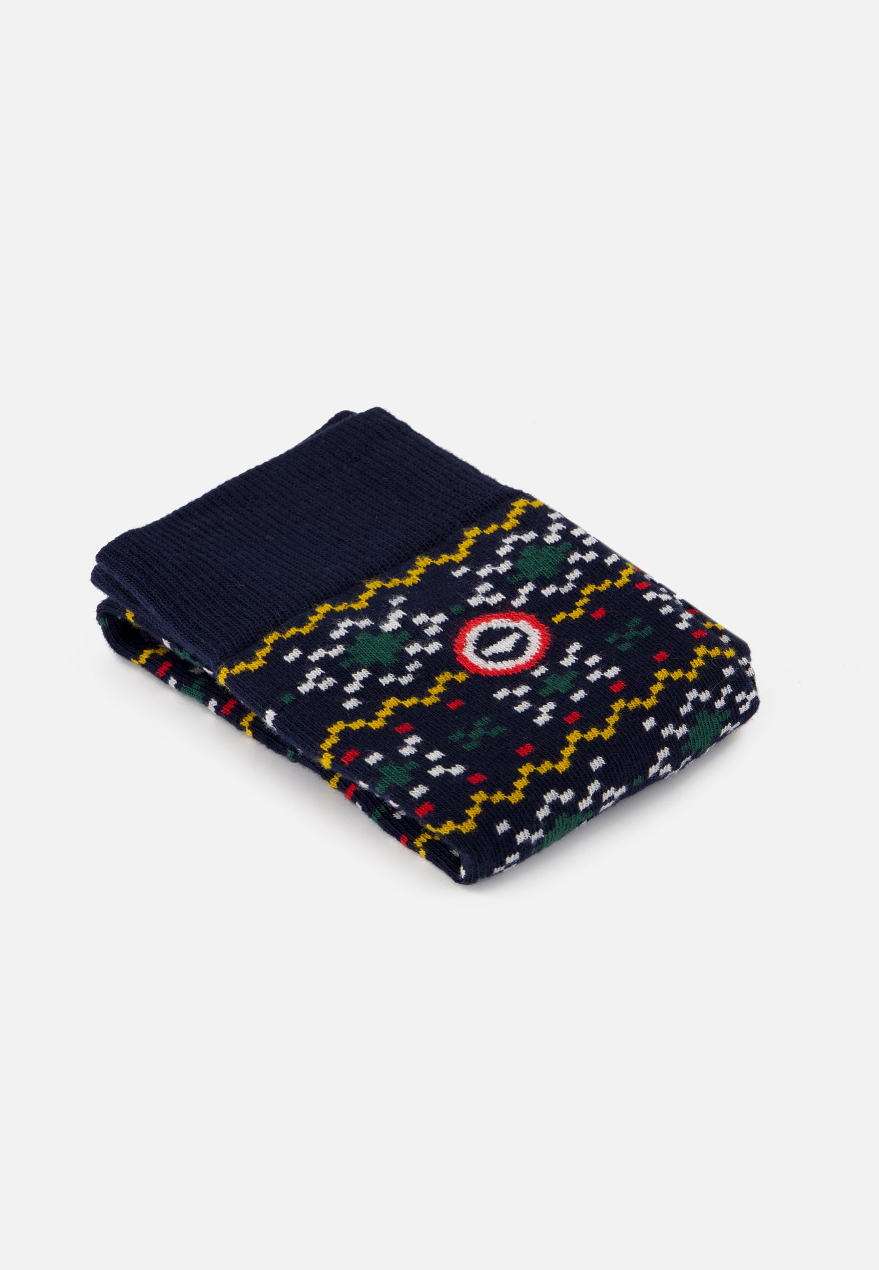 Chaussettes mi-hautes vert sapin flocon fantaisie - Lucas Flocon Vert Sapin