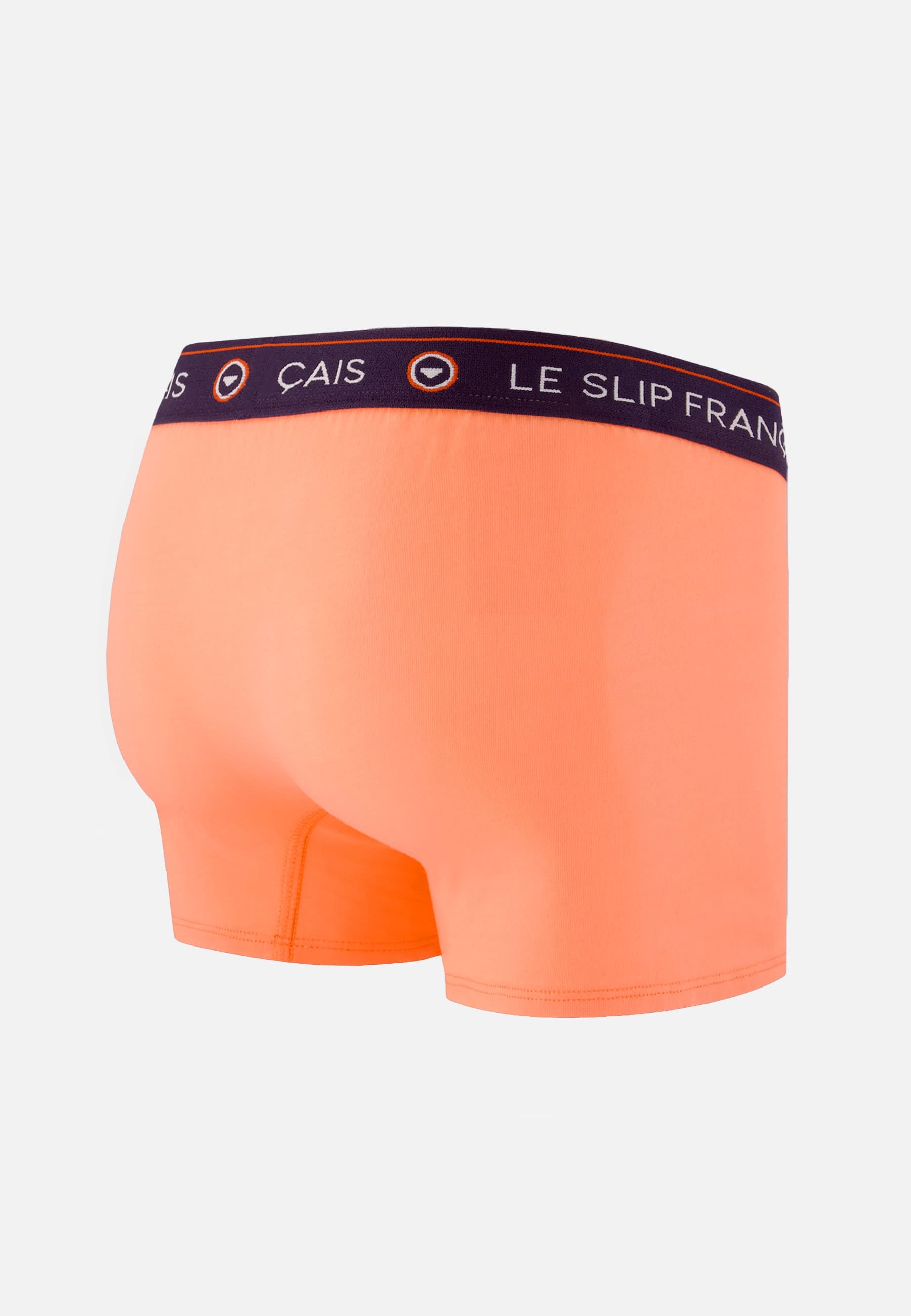 Pink cotton boxer shorts - Redoutable Rose Pêche embroidered grrr