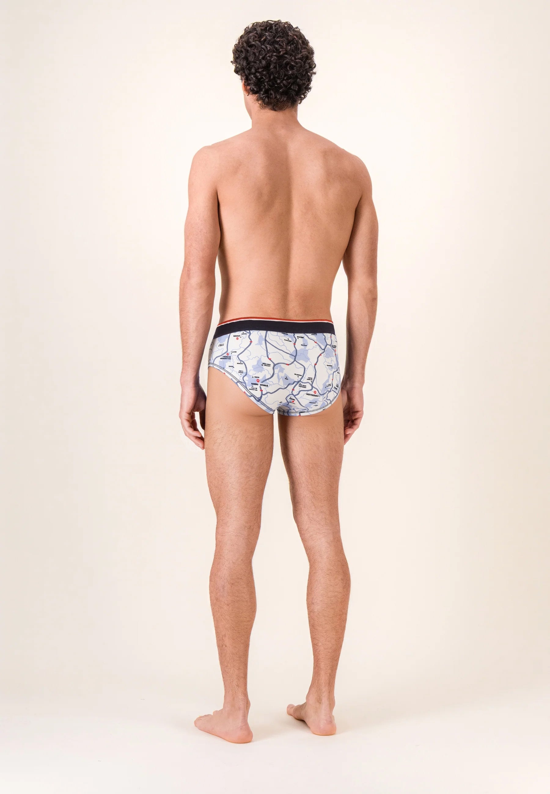French pattern white cotton briefs - Terrible France in briefs