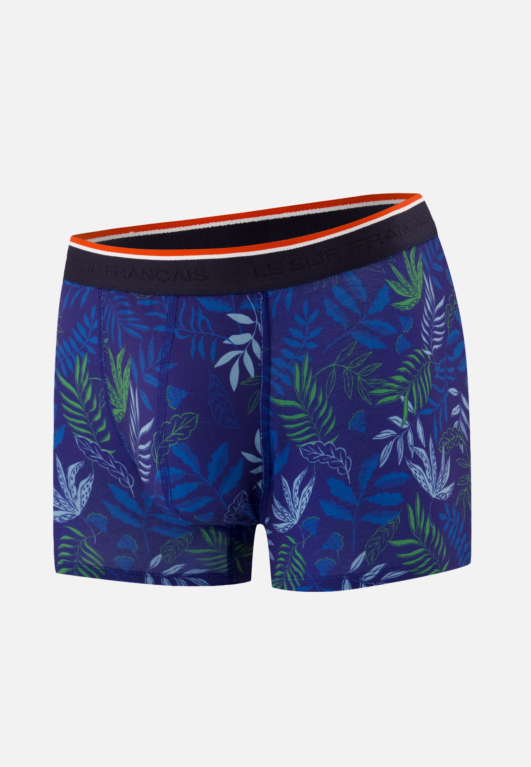 Boxer à feuilles indigo en coton - Marius Sous Bois Indigo