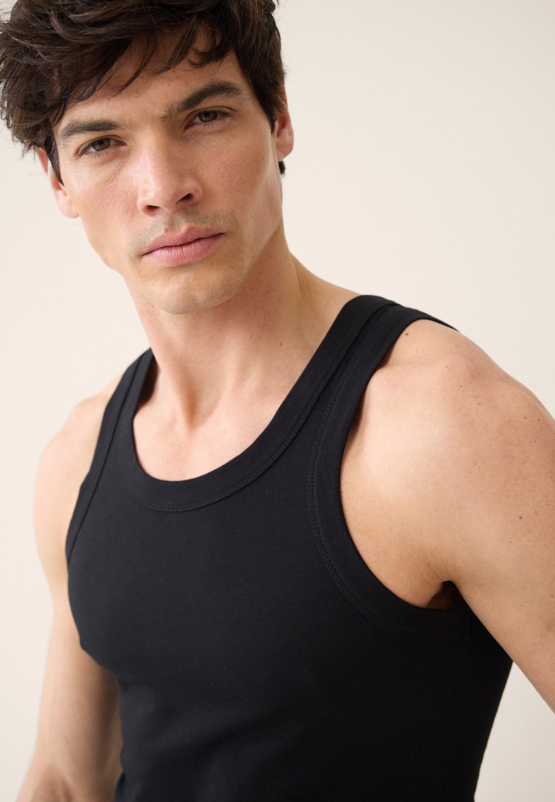 Pack of 2 cotton tank tops - Fulminant Black Tank Tops