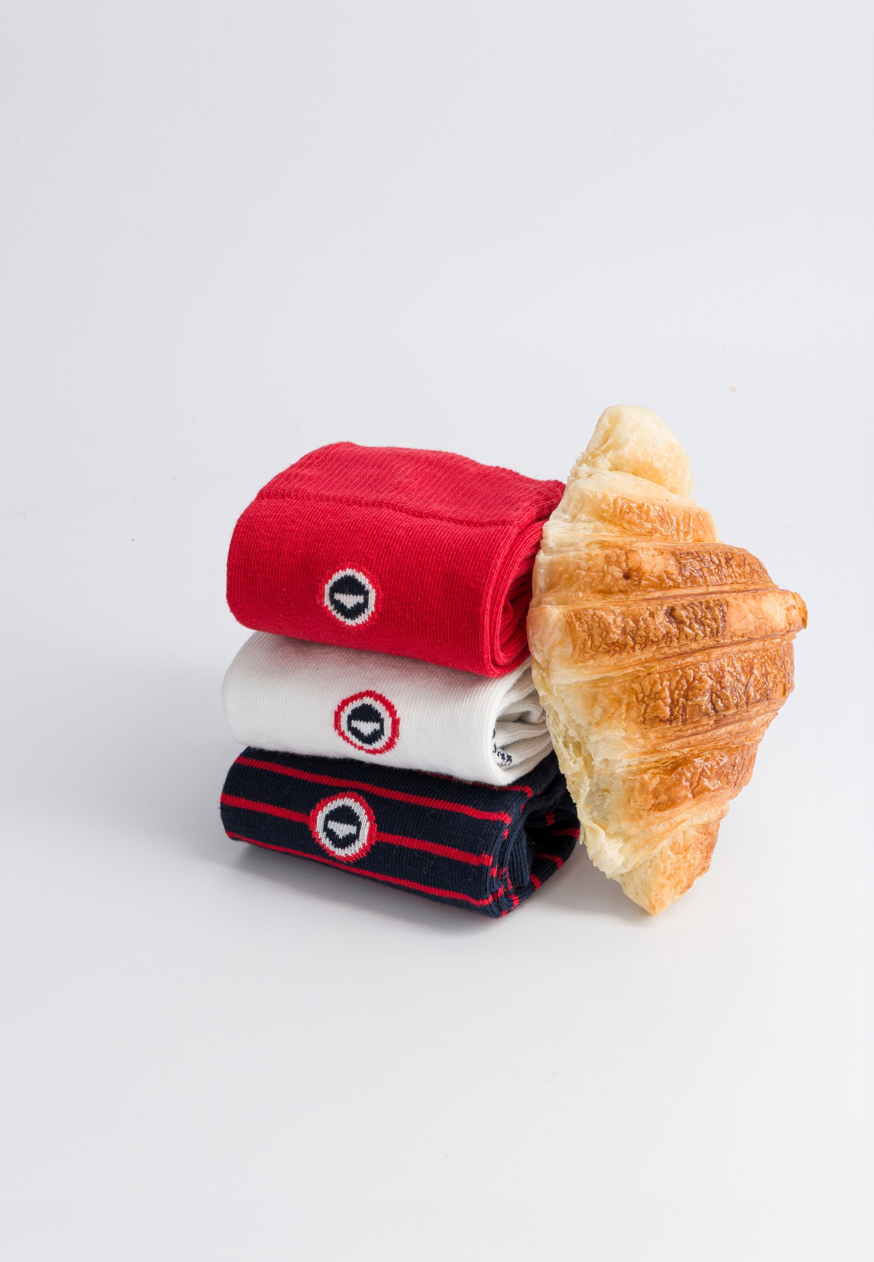 Pack of 3 mid-calf socks - Red White Socks