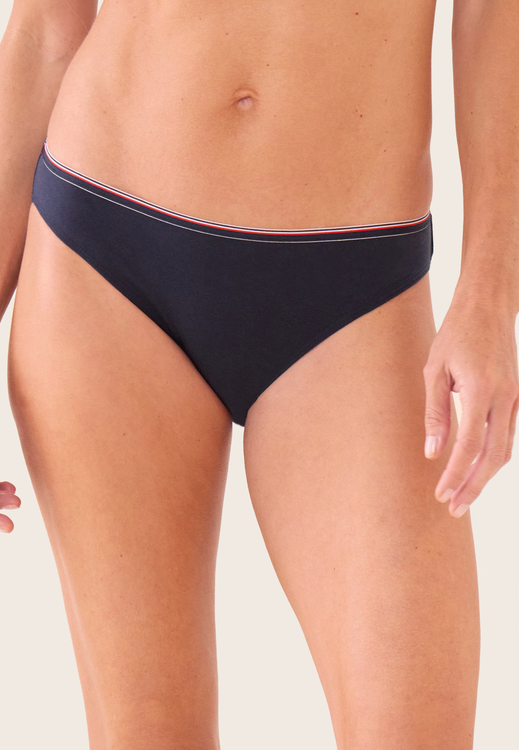 Culotte bleu marine en coton - Lucette Marine