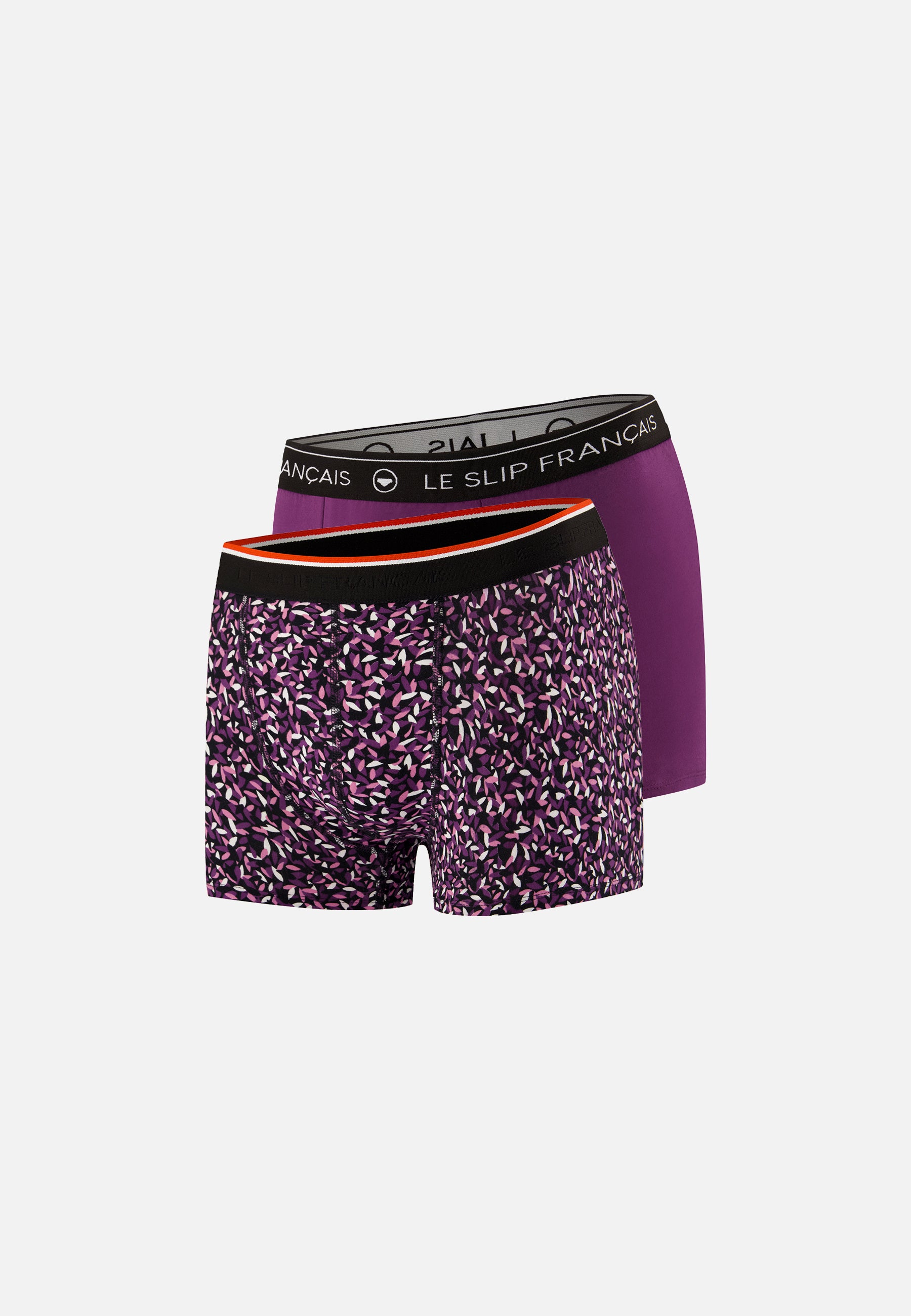 Pack of 2 cotton boxer shorts - Gavotte Plum Boxer Shorts
