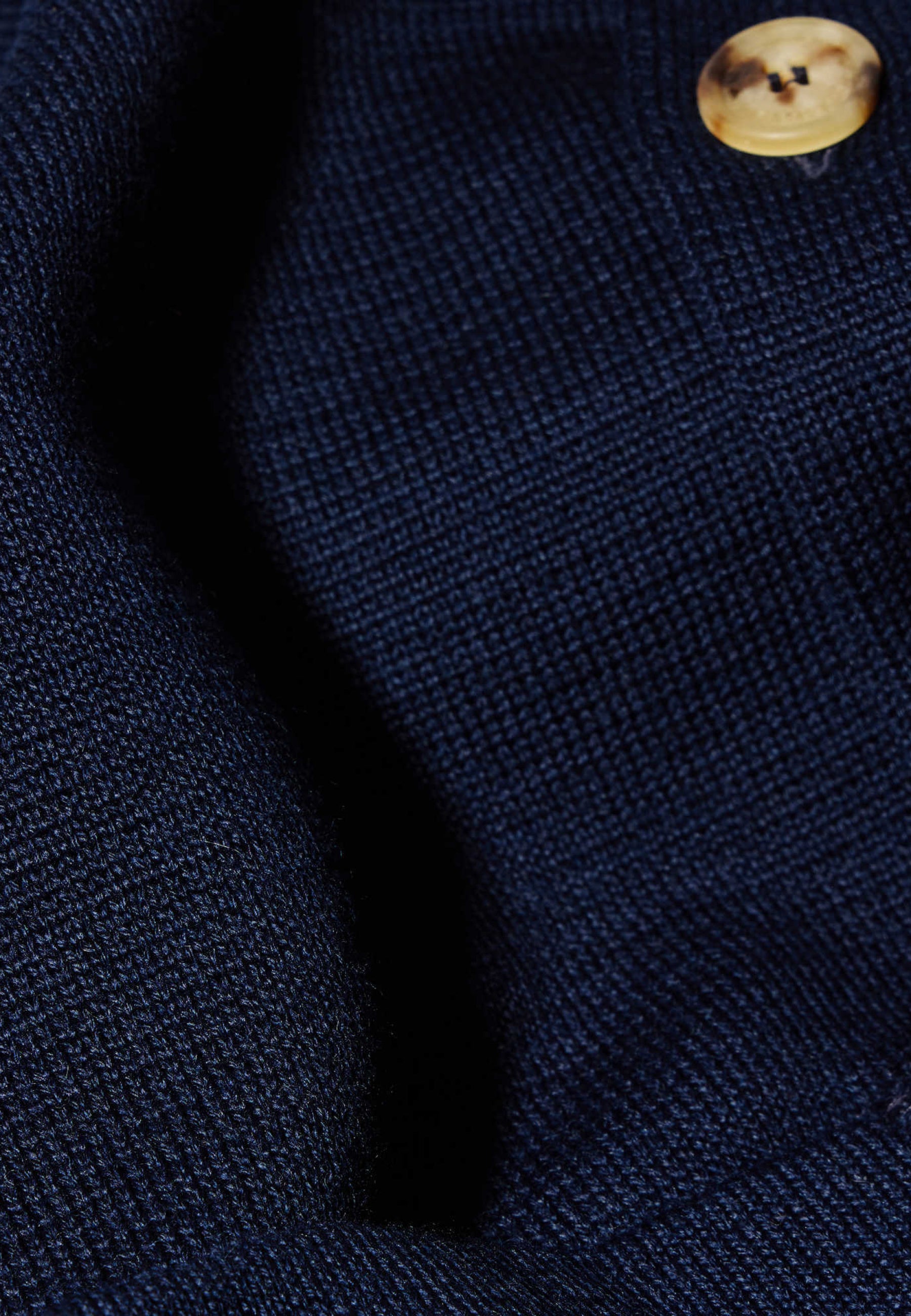 Men's navy blue knitted cardigan - Eloi Marine