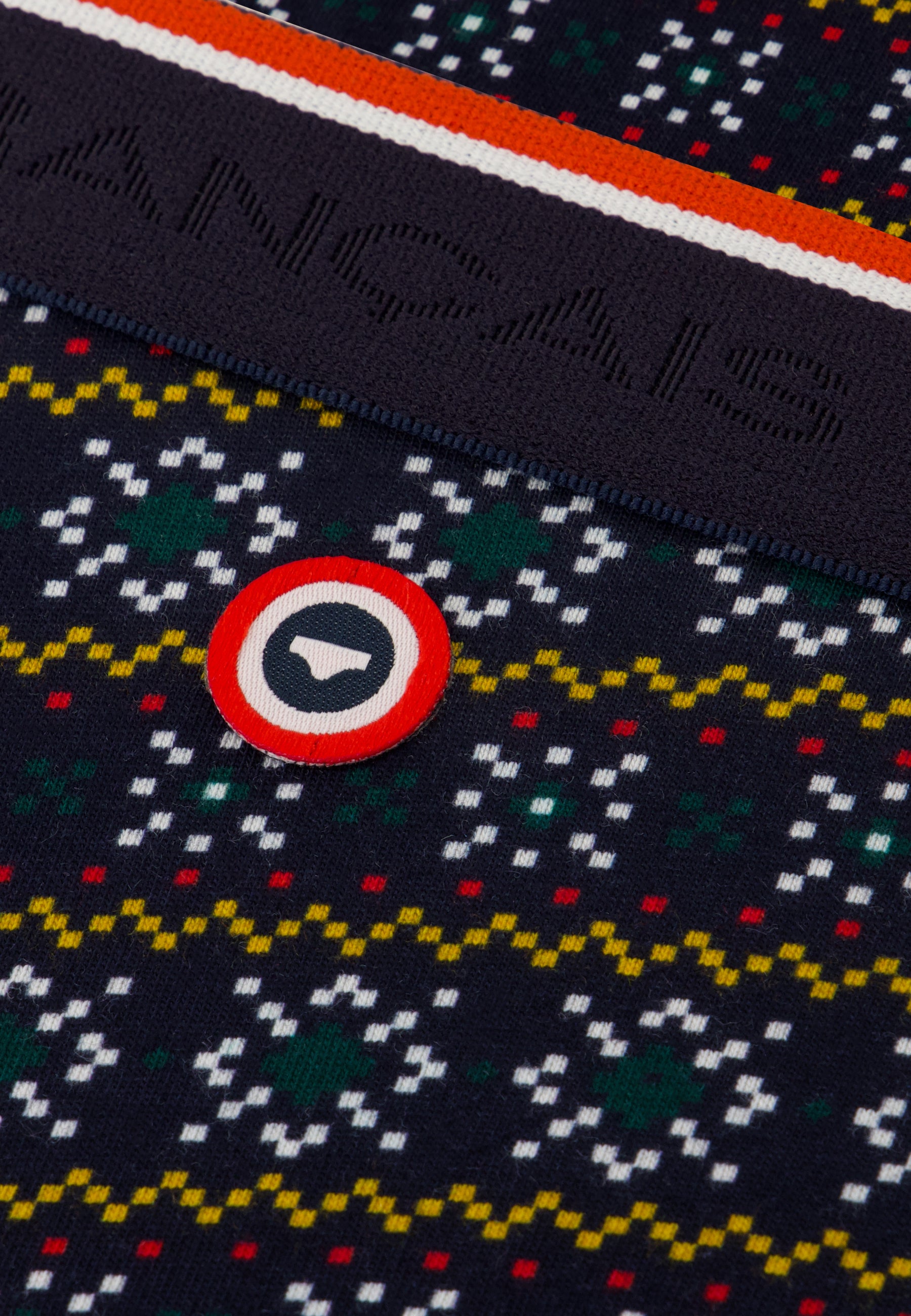 Fir green cotton snowflake boxer shorts - Marius Fir Green Snowflake