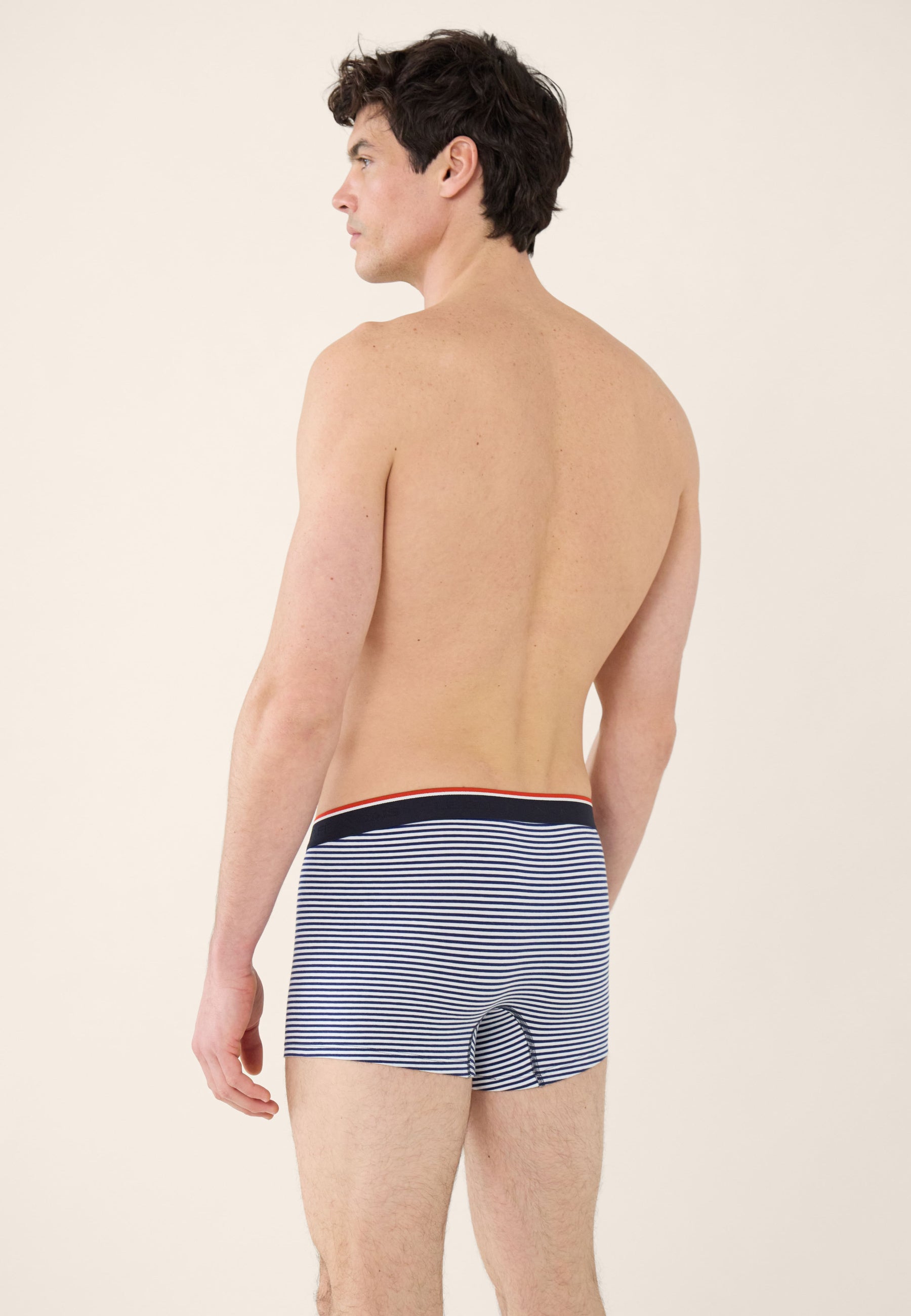 Boxer marinière bleu en coton - Marius Mariniere Lsf Bleu