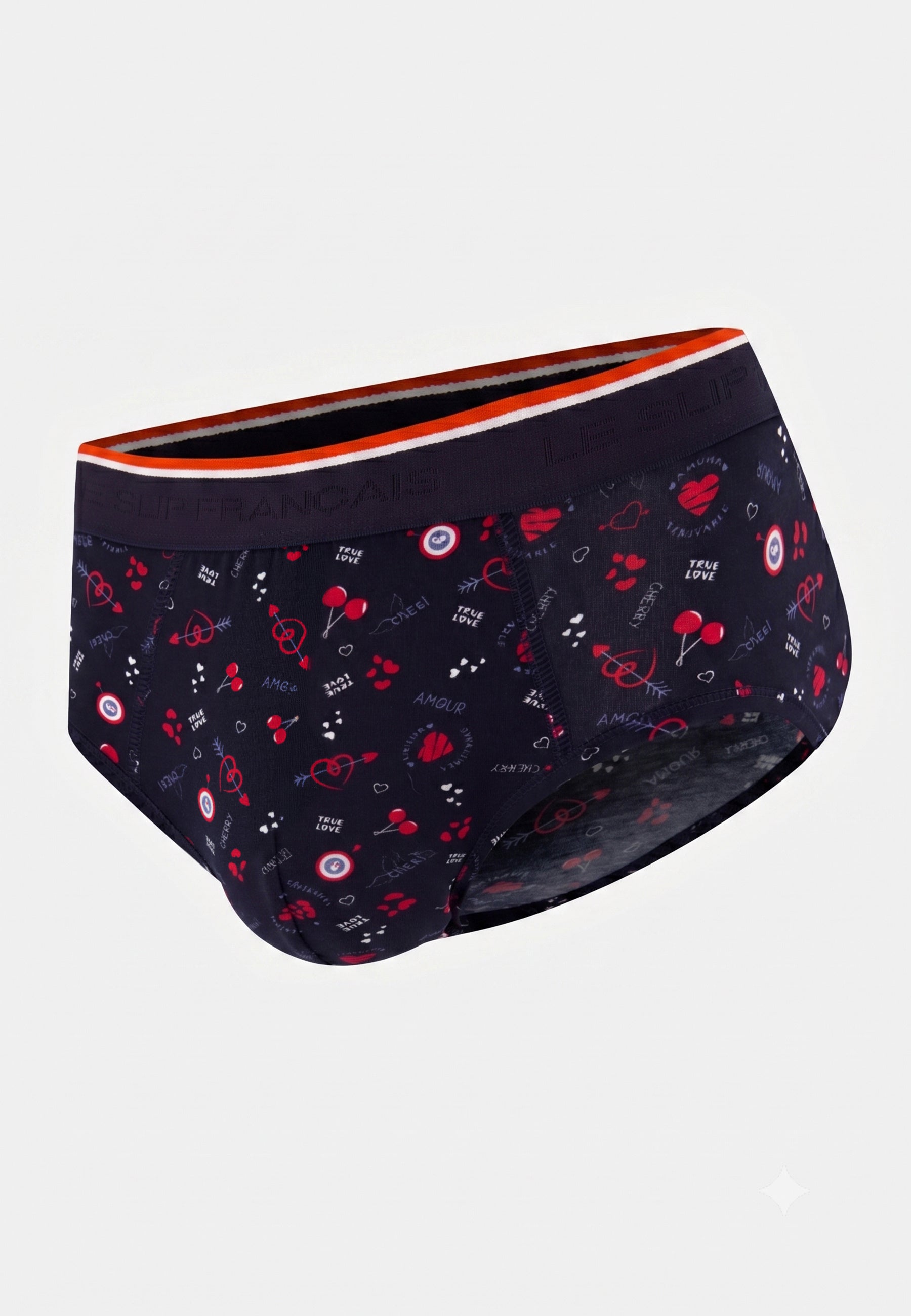 Slip bleu marine à motif cerises en coton - Terrible Cherry Marine