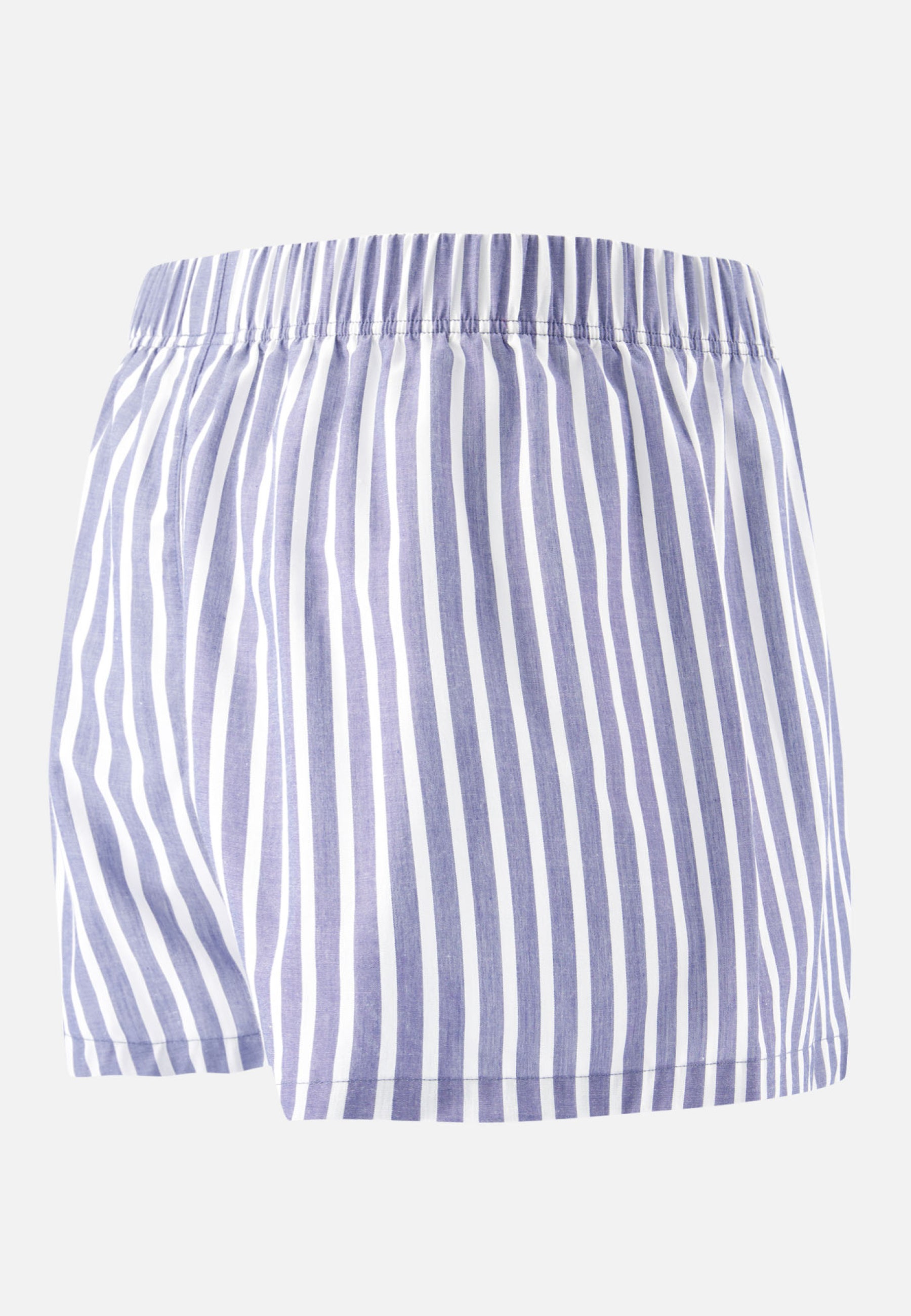 Caleçon à rayures bleu et gris en coton - Jacques Sens Bleu Gris