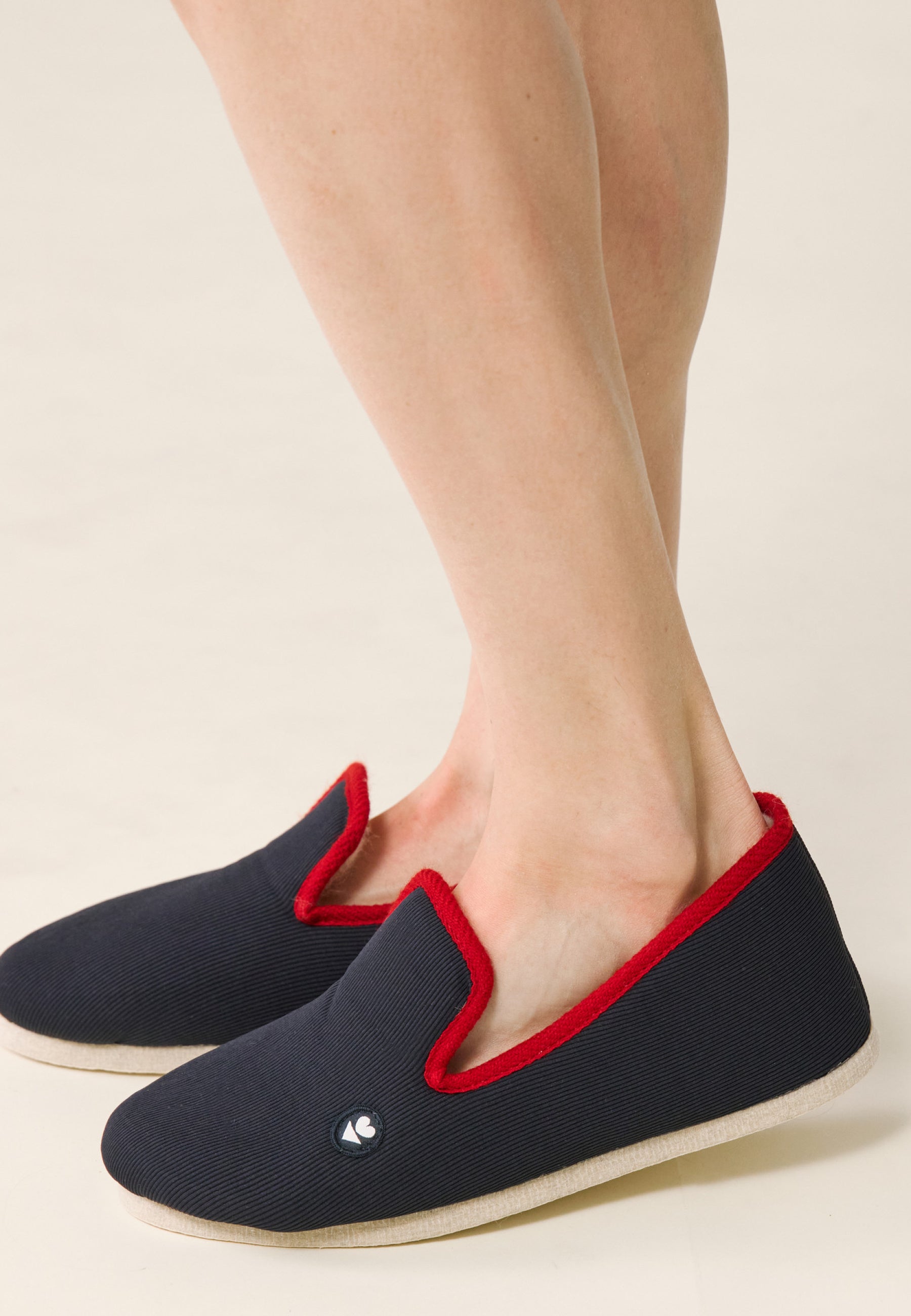 Navy slippers