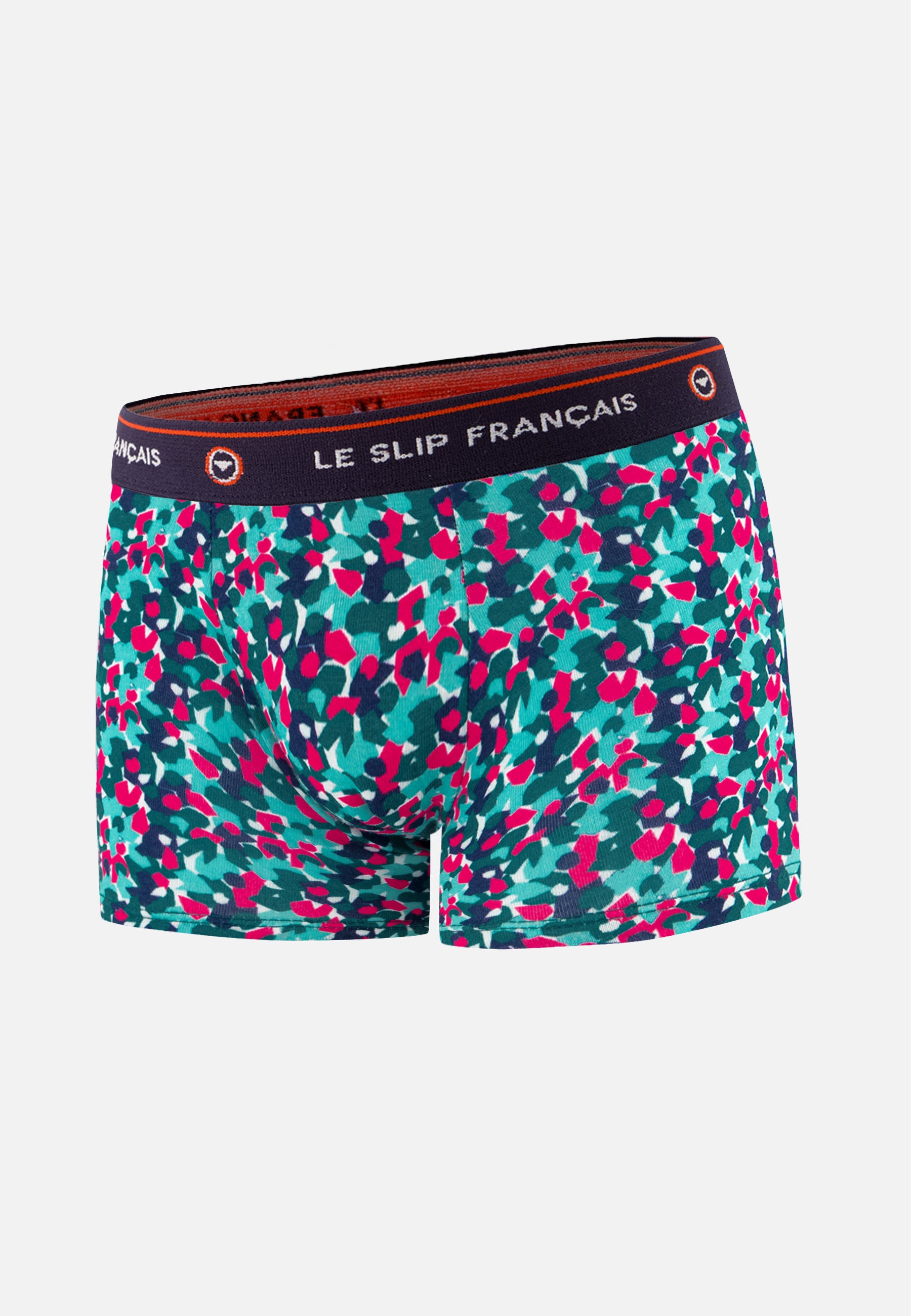 Children's green cotton boxer shorts with confetti pattern - Petit Joseph Confetti Aqua Green