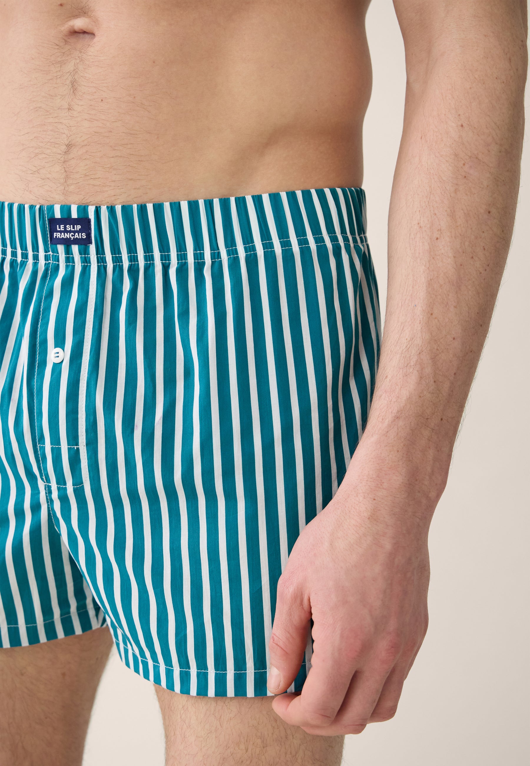 Topaz striped cotton boxer shorts - Jacques Rayures Topaz