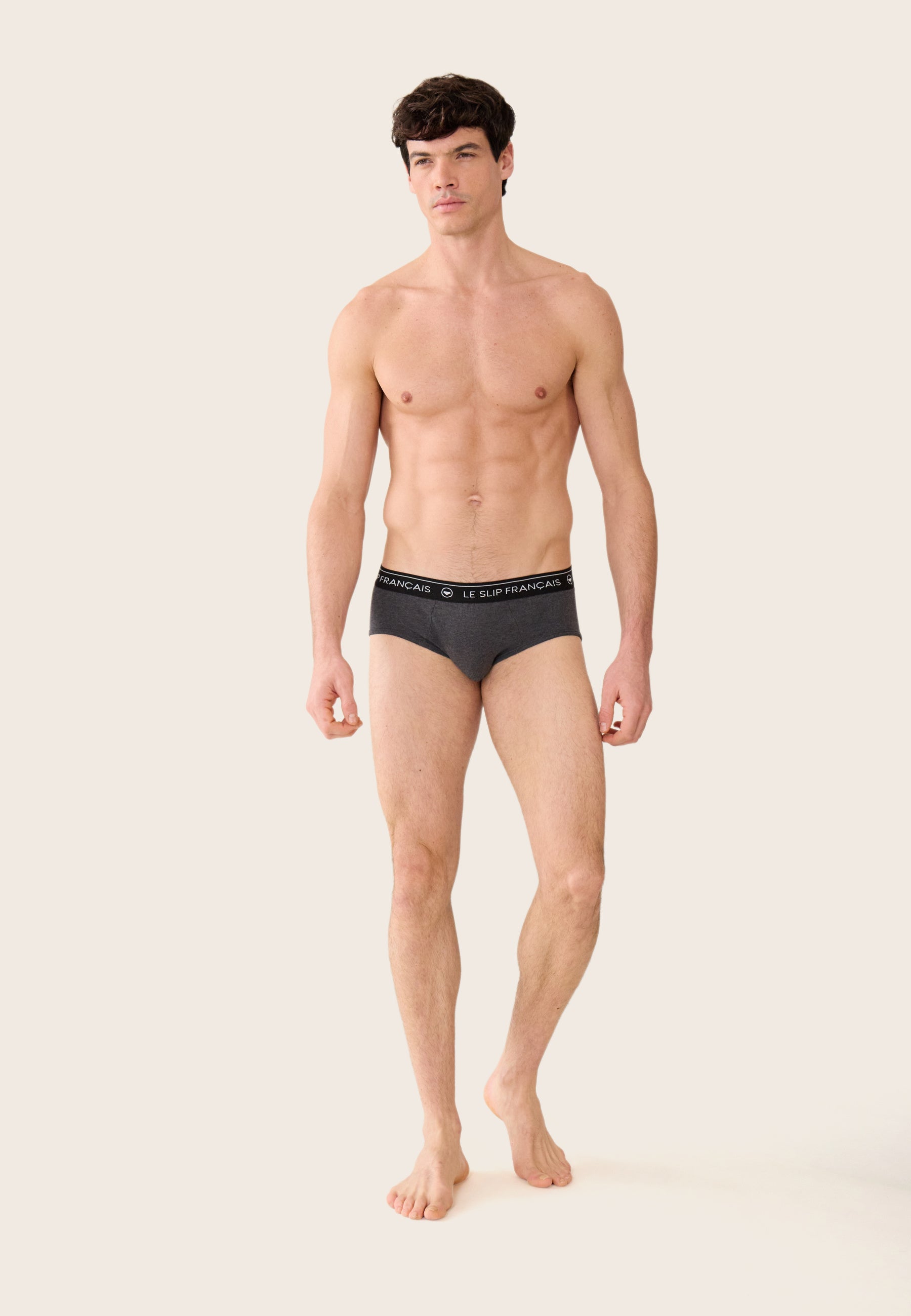 Slip gris en coton - Intrepide Gris Anthracite