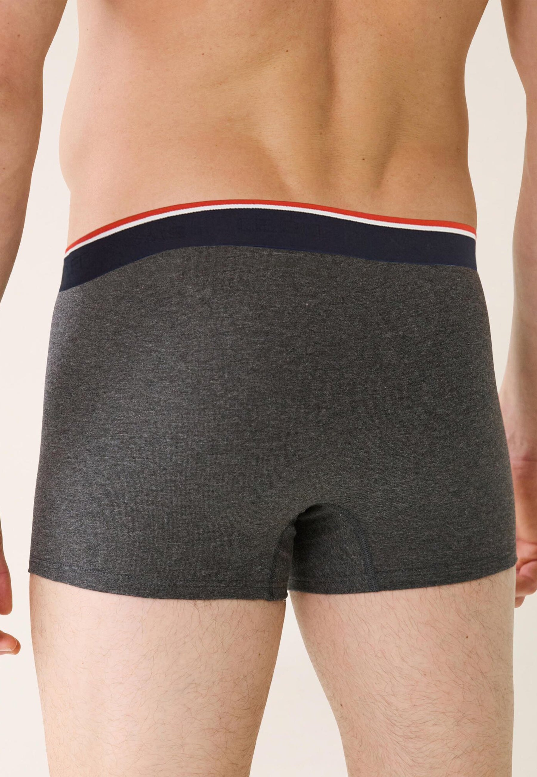 Boxer gris foncé en coton avec cocarde - Marius Gris