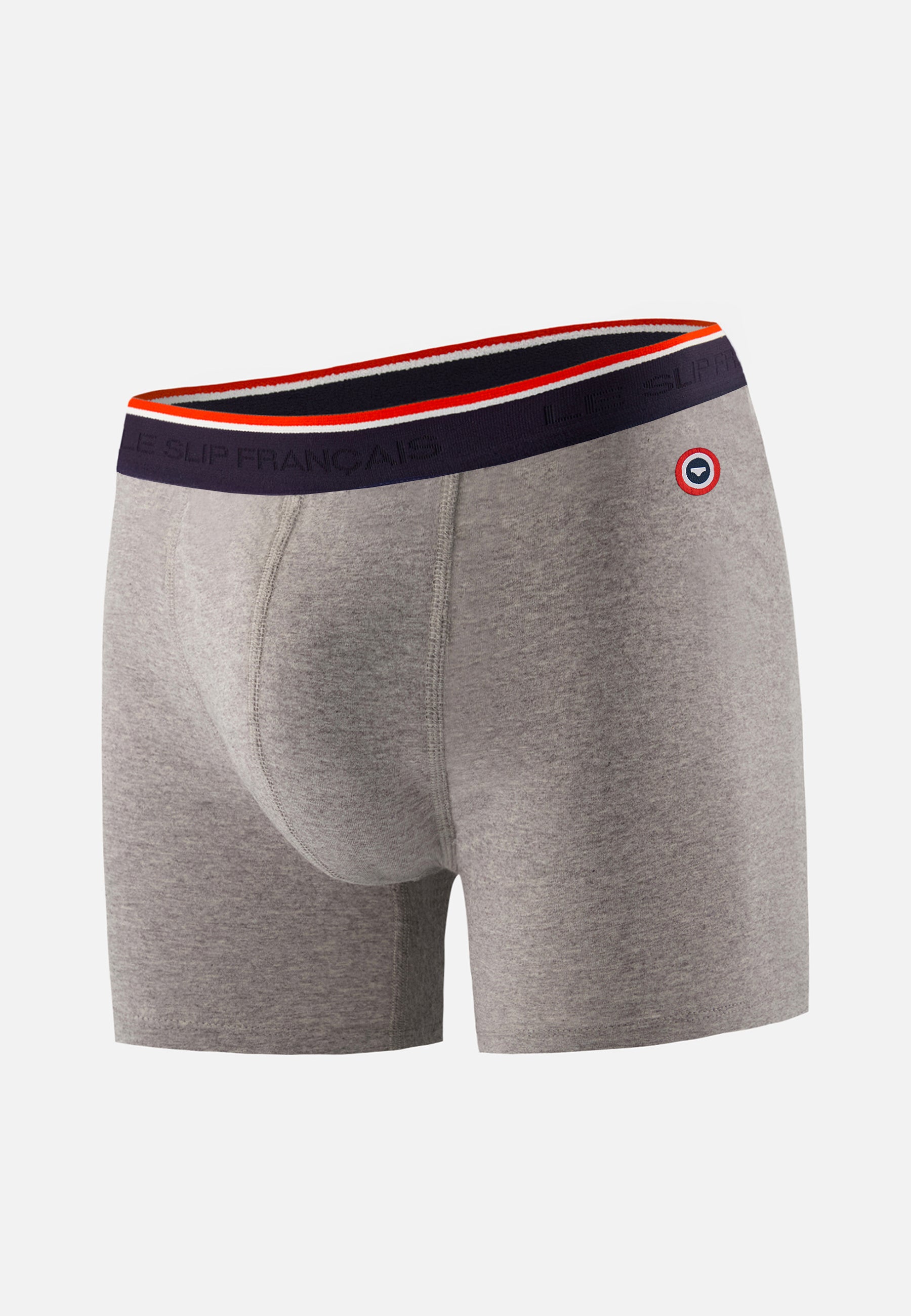 Boxer long gris en coton - Michel Gris