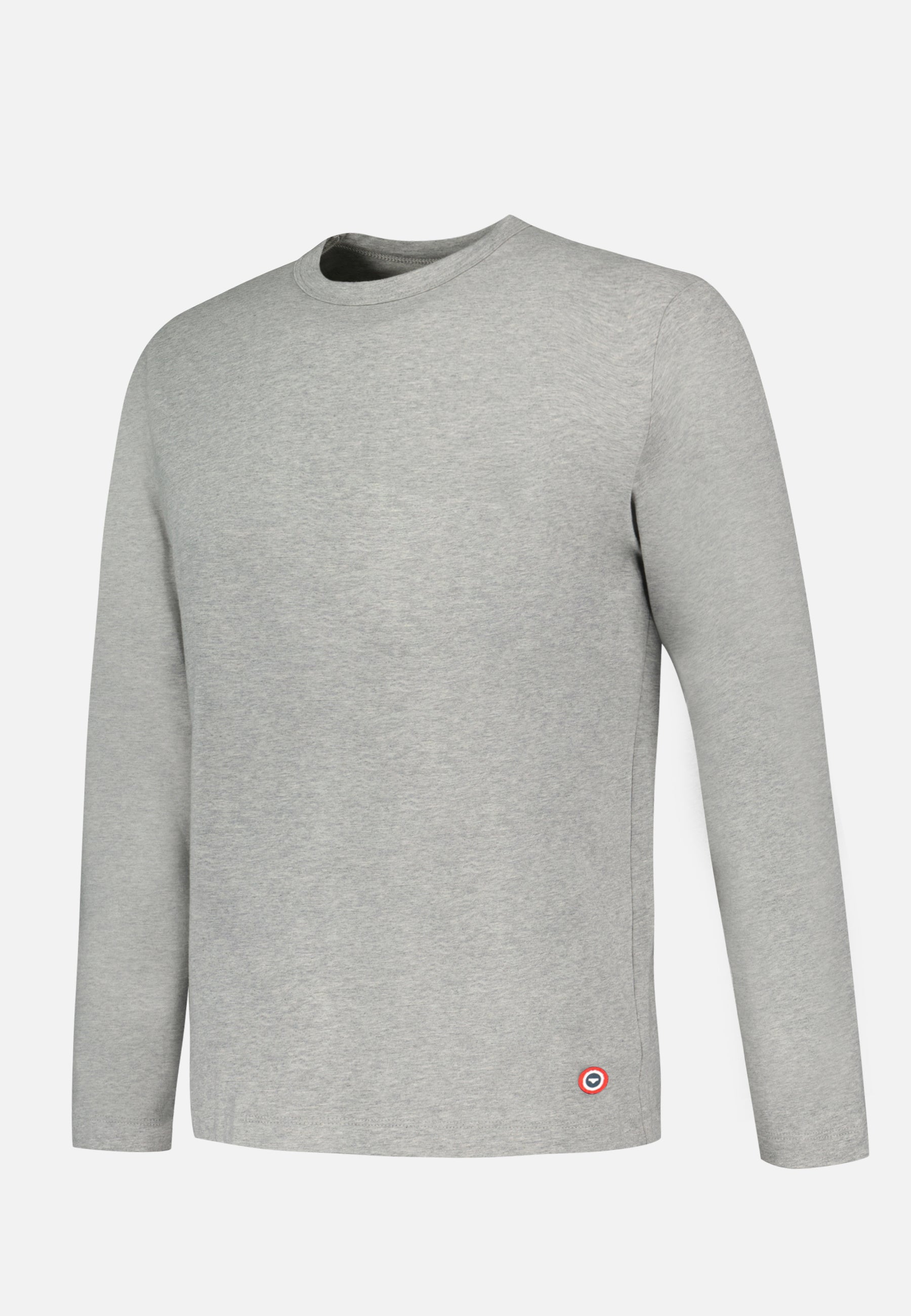 T-shirt homme gris à manches longues en coton - Superbe Gris Chine