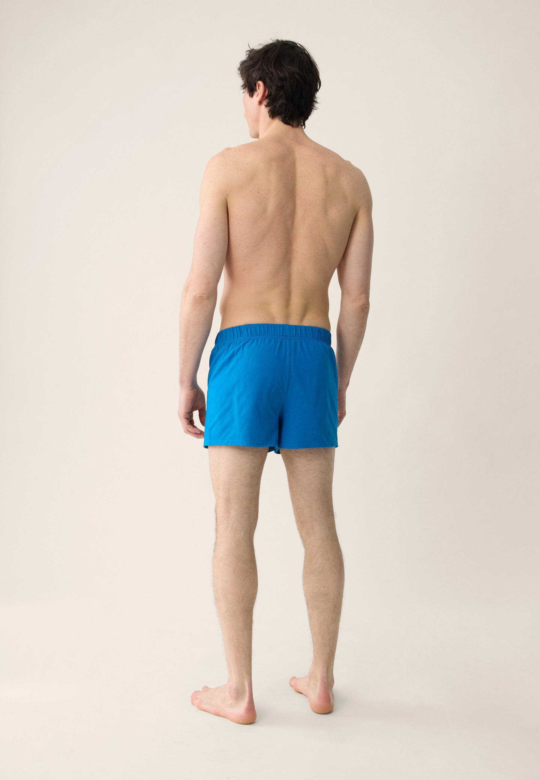 Turquoise blue cotton jersey boxer shorts - Fredo Turquoise Blue