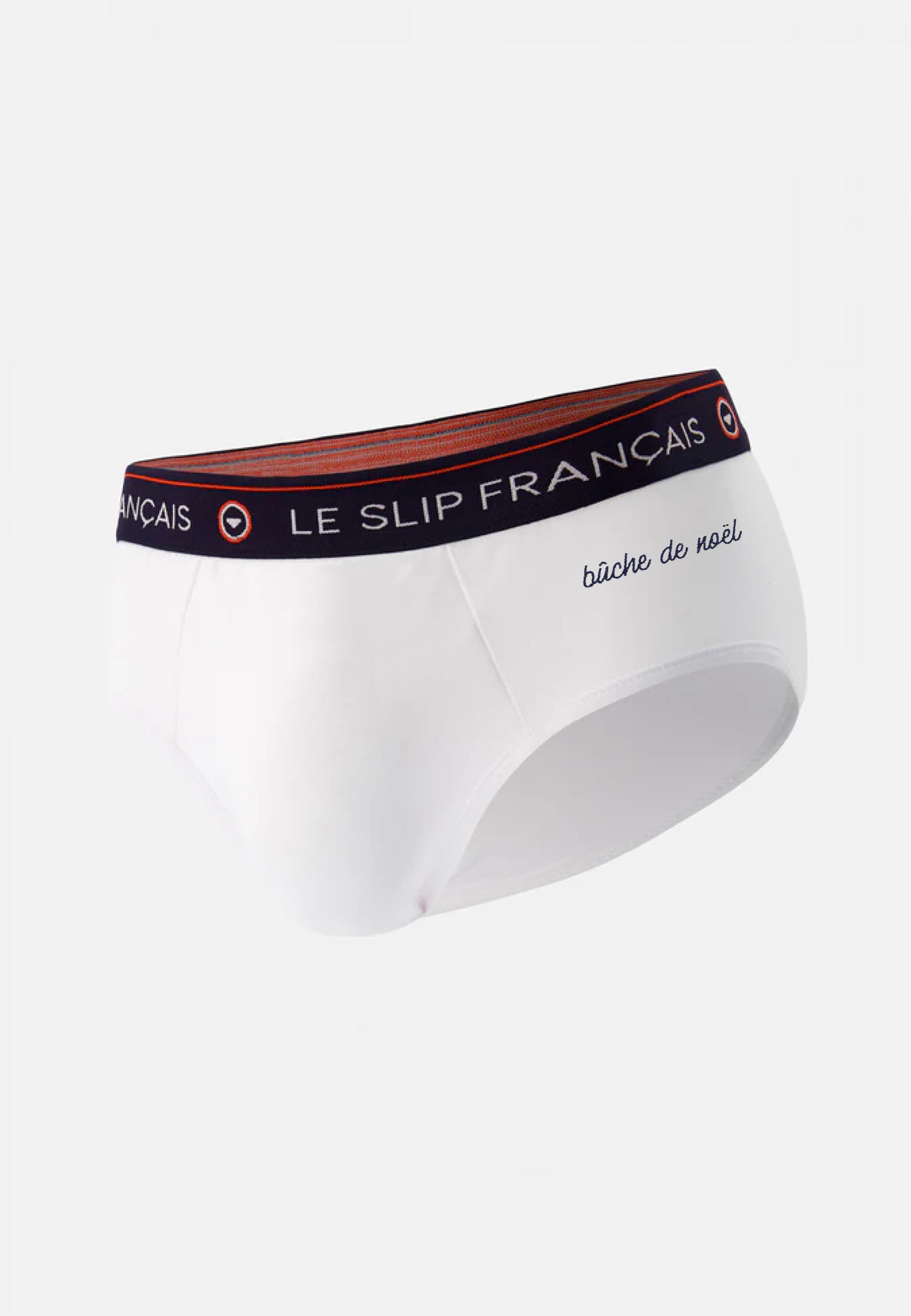 Slip blanc en coton - Intrépide Blanc Bûche de Noël
