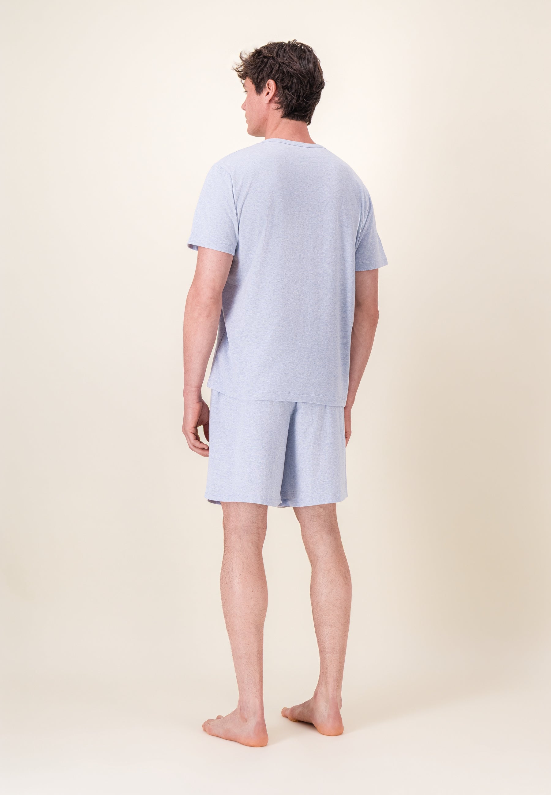 T-shirt à manches courtes bleu en coton - Formidable Bleu Ciel Chine