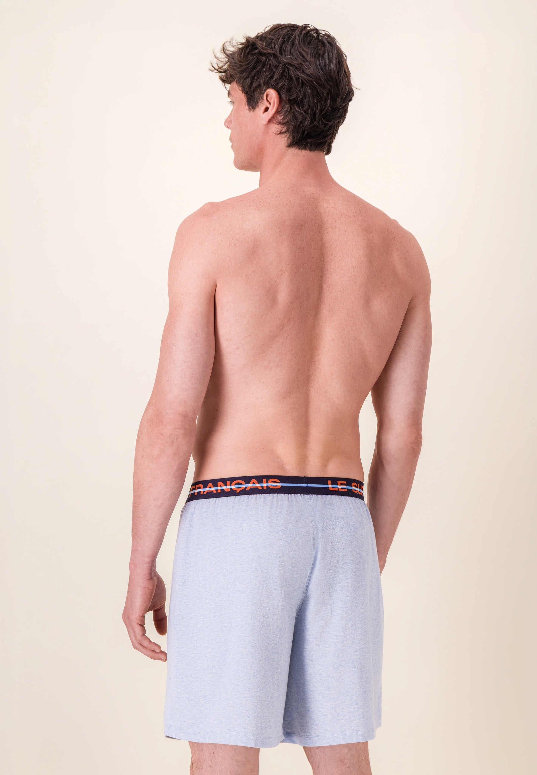 Bas de pyjama court bleu en coton - Invincible Bleu Ciel Chine
