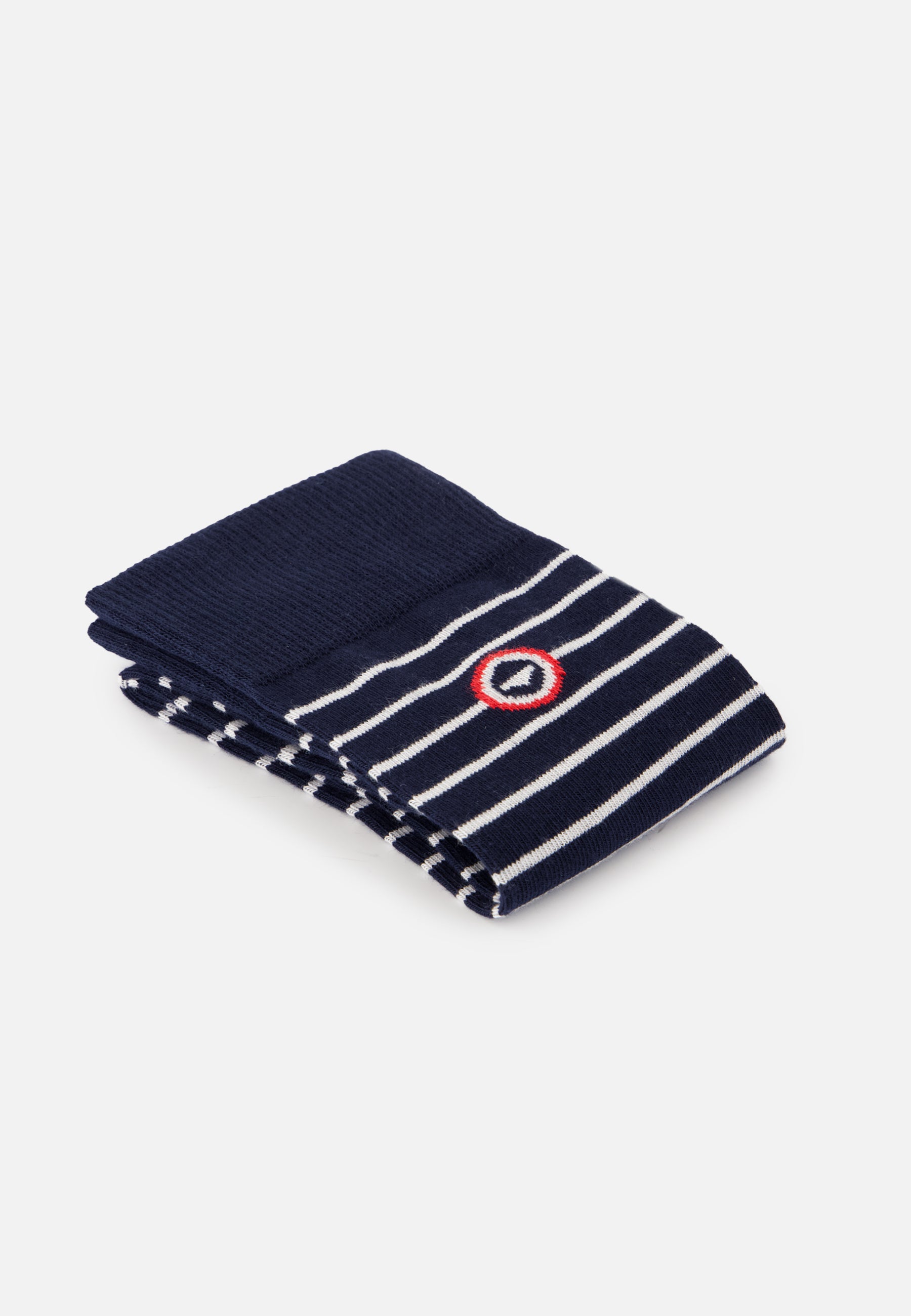 Chaussettes mi-hautes bleu marine à rayures blanches - Robuste Marine Rayures Blanches