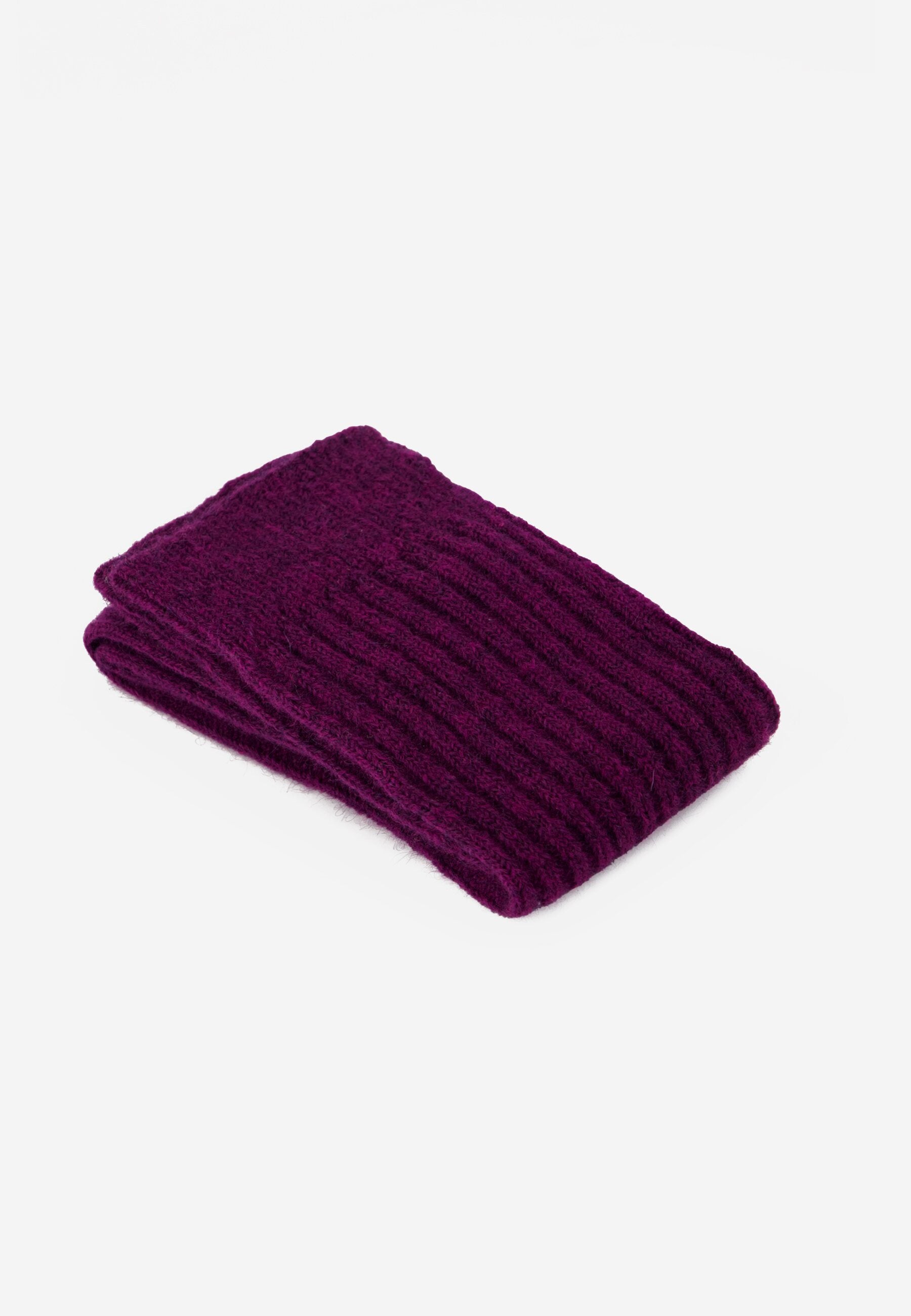 Chaussettes mi-hautes prune avec mohair - Andy Prune