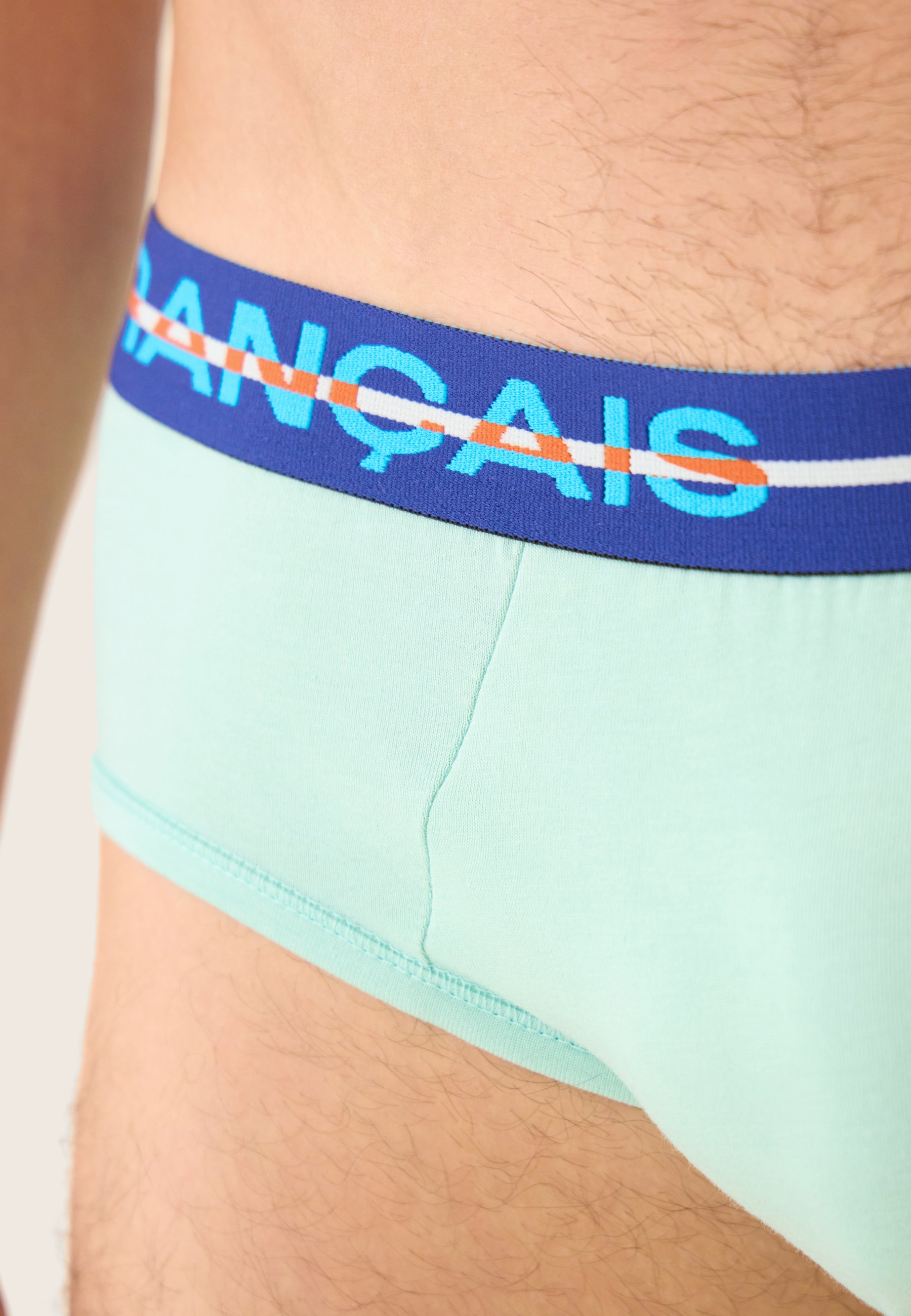 Green cotton briefs - Intrepid Azure Green