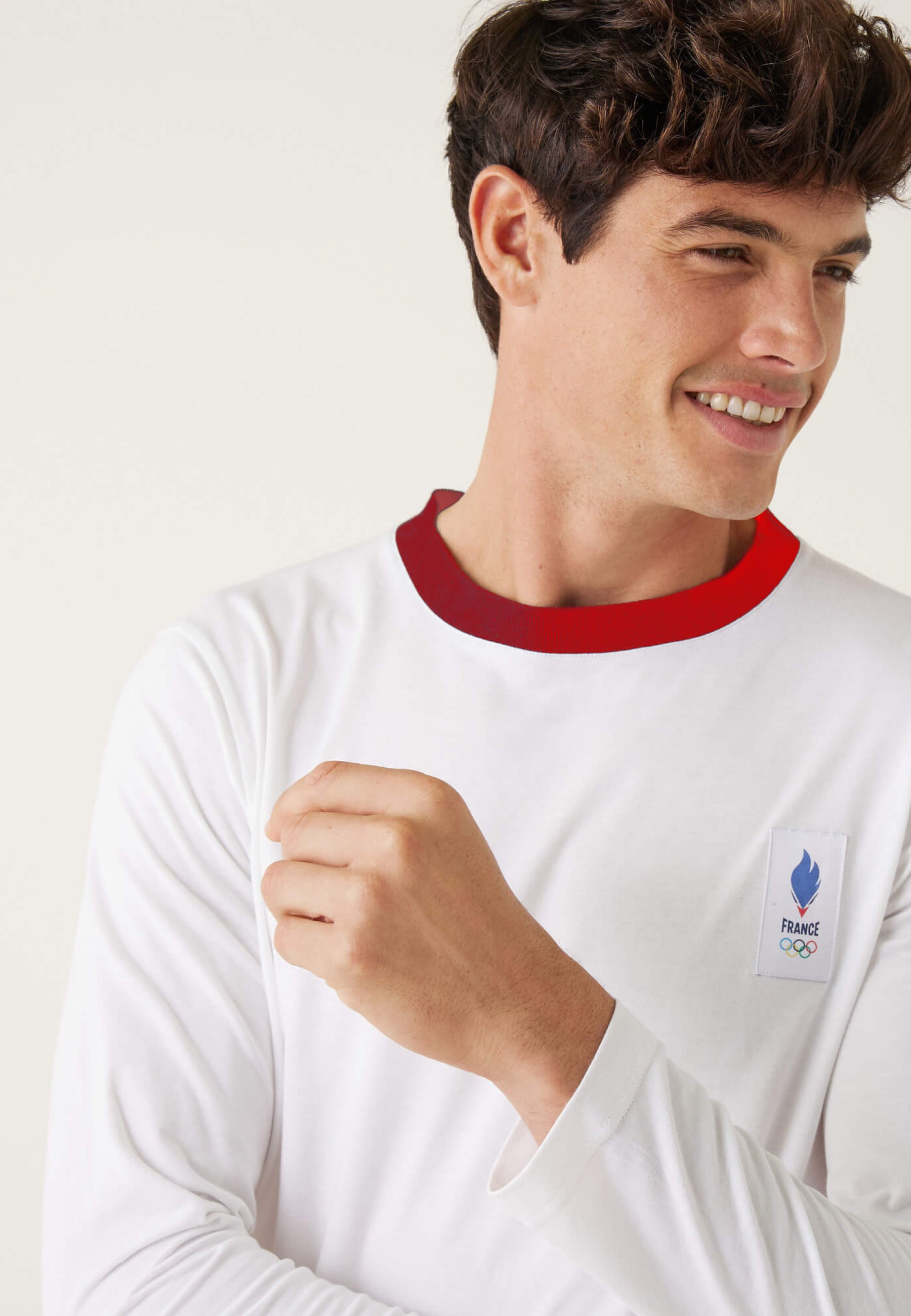T-shirt manches longues en coton - Jeannot Blanc Equipe de France