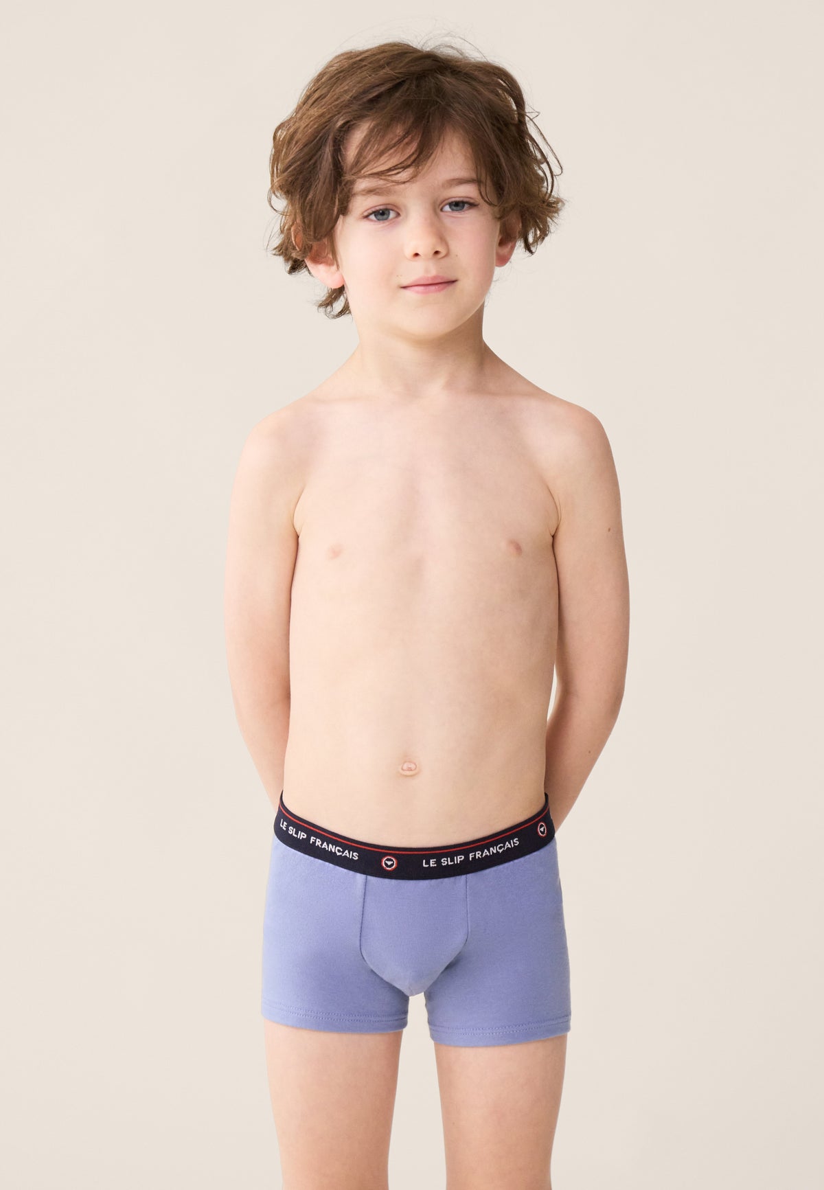 Boxer enfant bleu jean en coton - Petit Joseph Bleu Jean