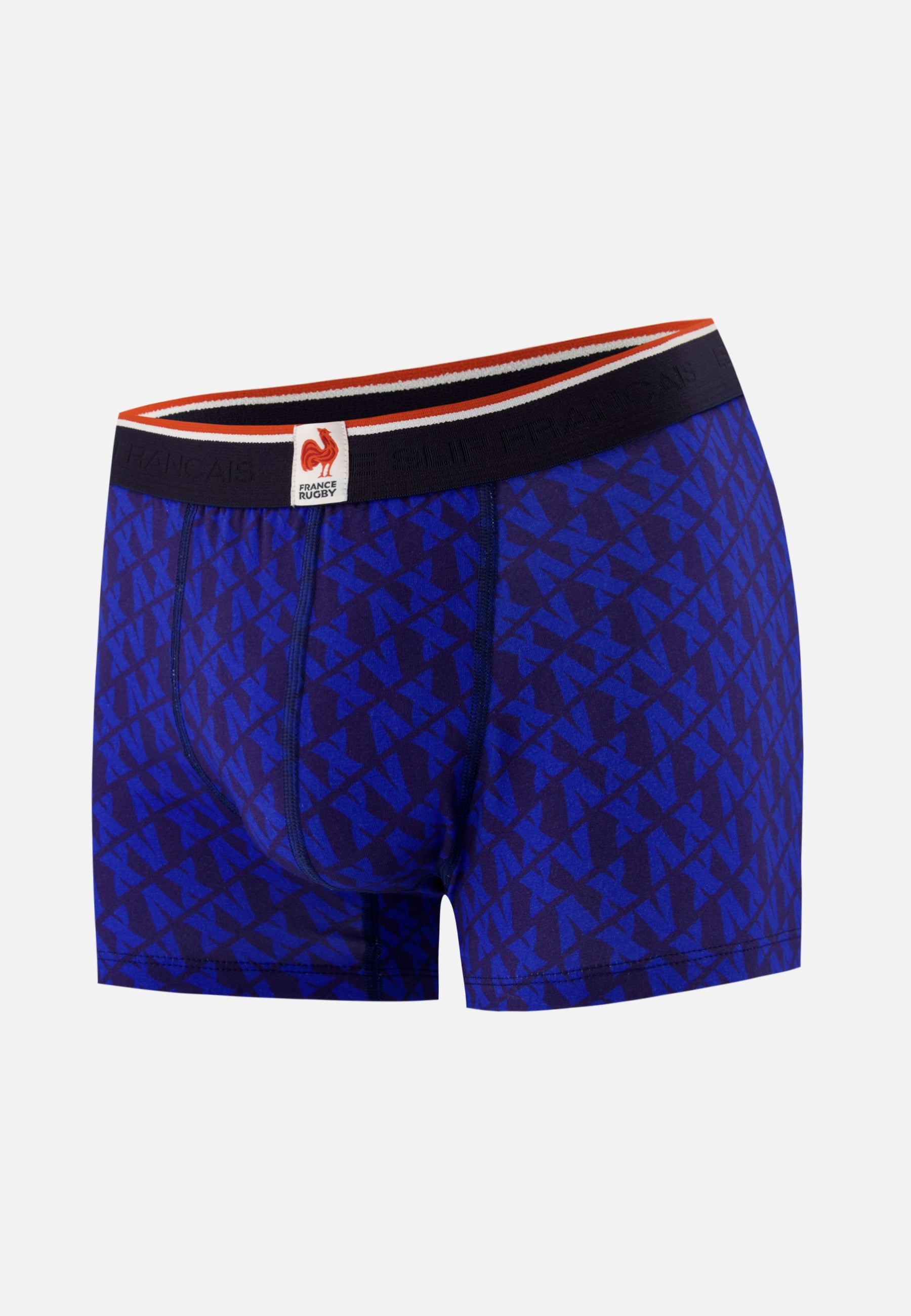 Boxer bleu marine à motif XV en coton - Marius XV Marine