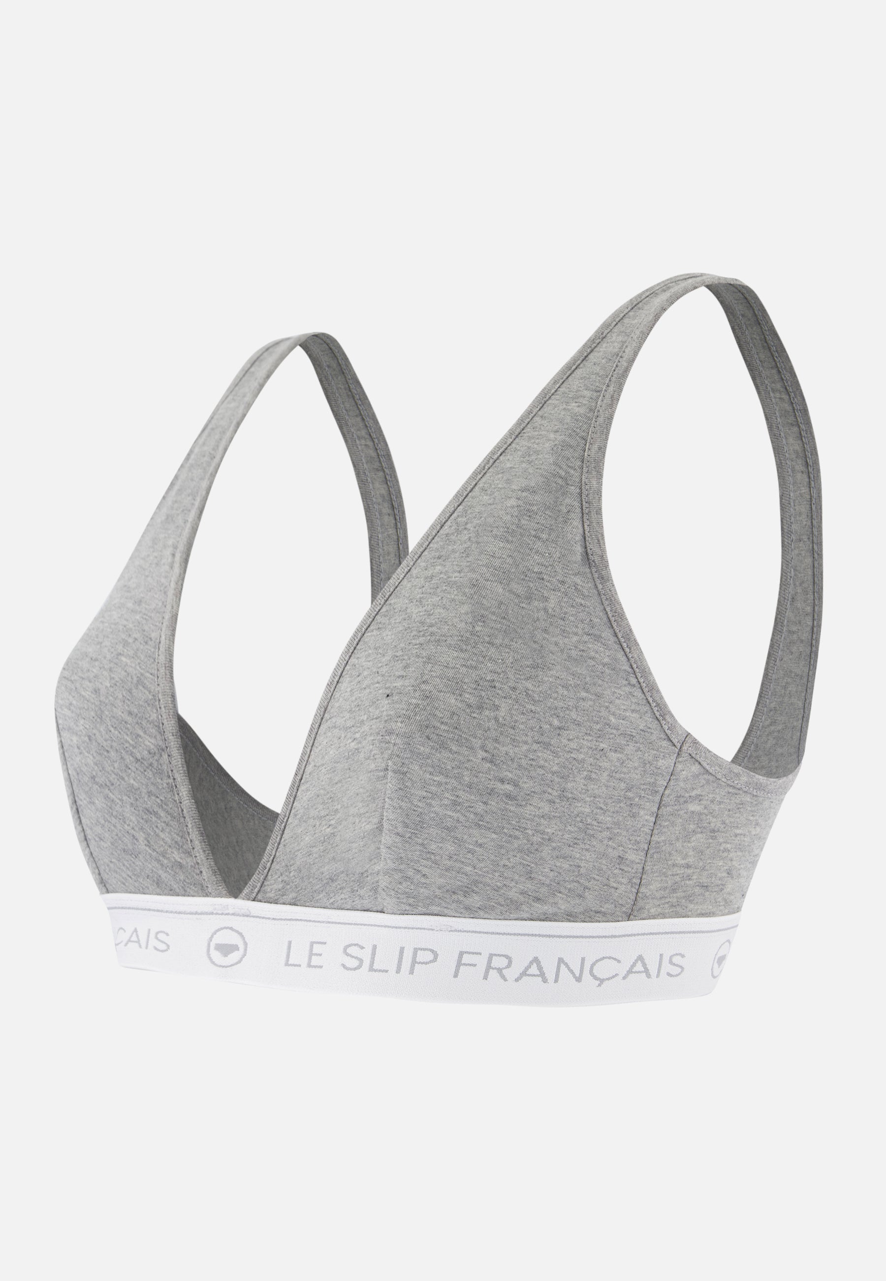 Soutien-gorge triangle sans armature gris chiné en coton - Seduisante Gris Chiné