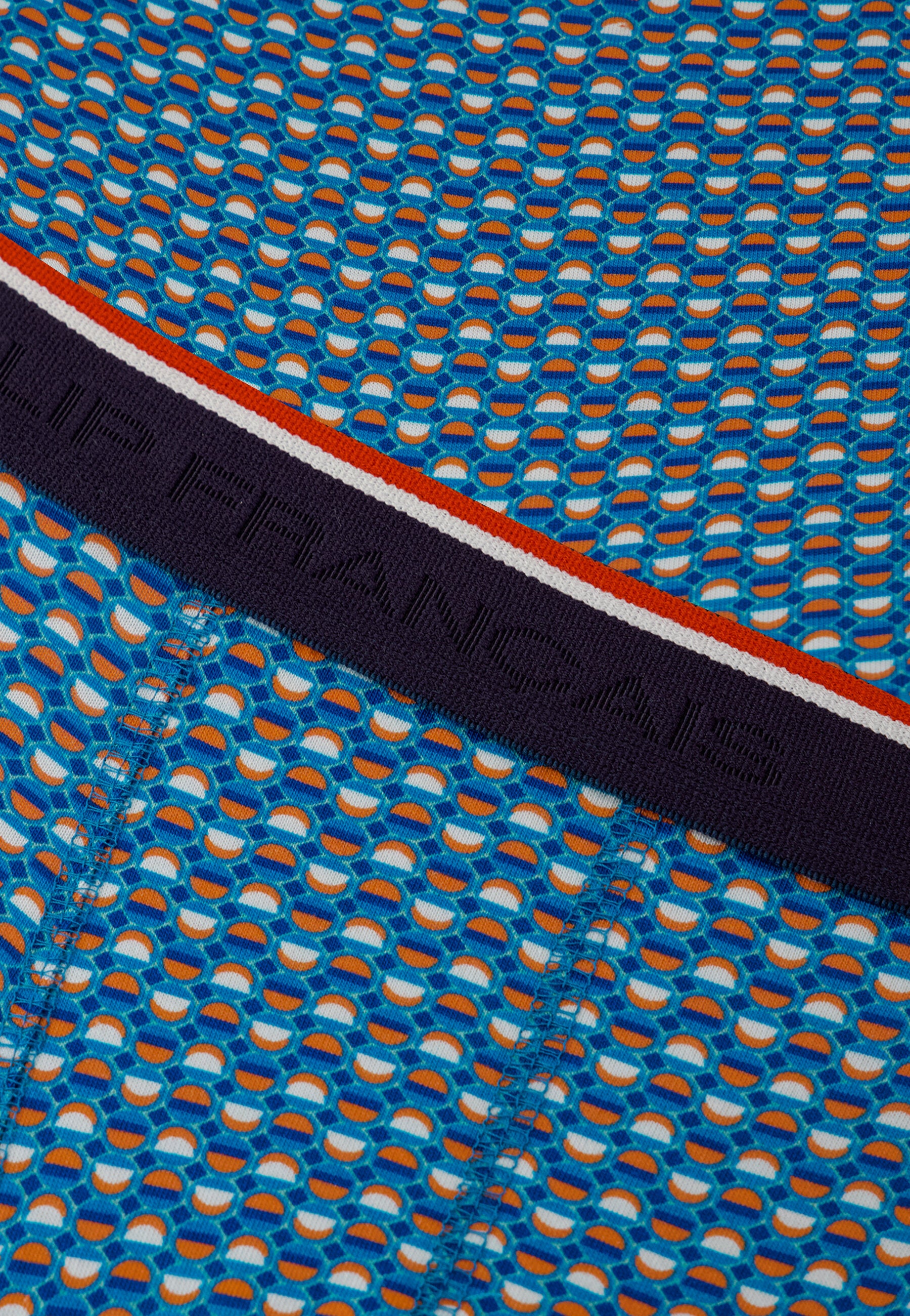 Boxer vert à motif cercle en coton - Marius Cercle Vert Azur