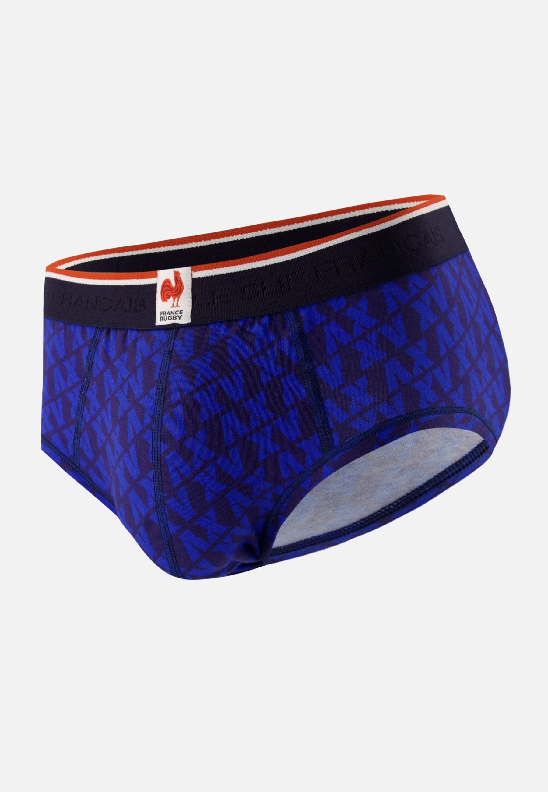 Slip bleu marine à motif XV en coton - Terrible XV Marine