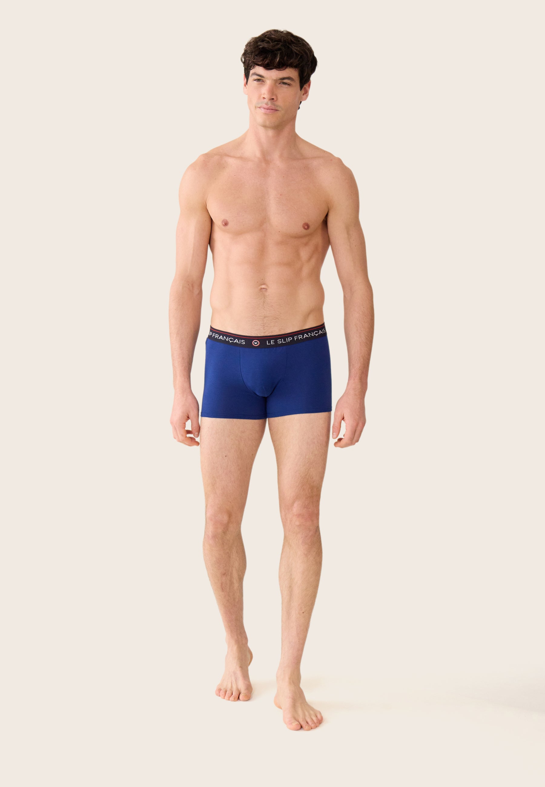 Blue cotton boxer shorts - Redoutable Indigo