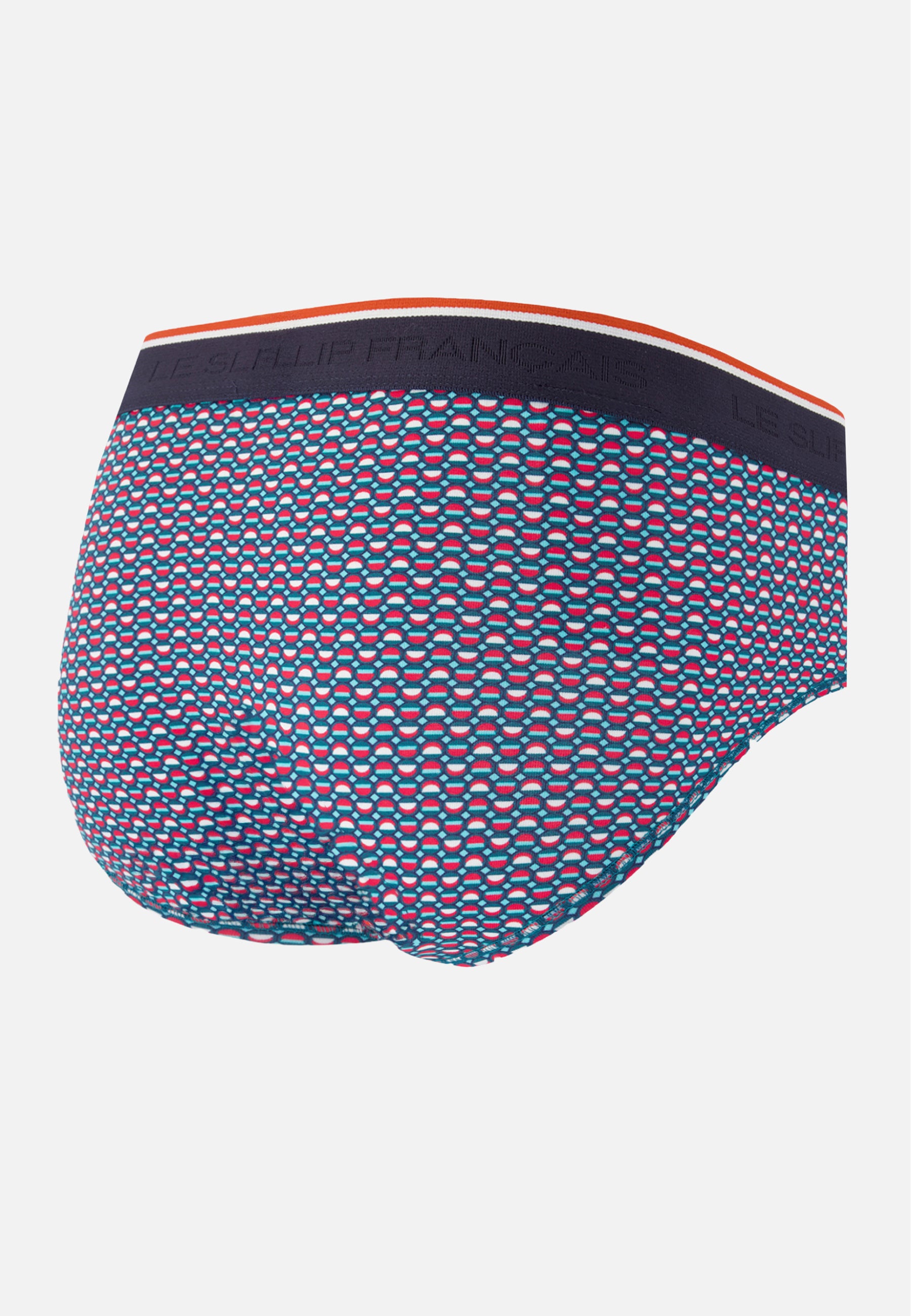 Green cotton briefs with a circle pattern - Terrible Aqua Green Circle