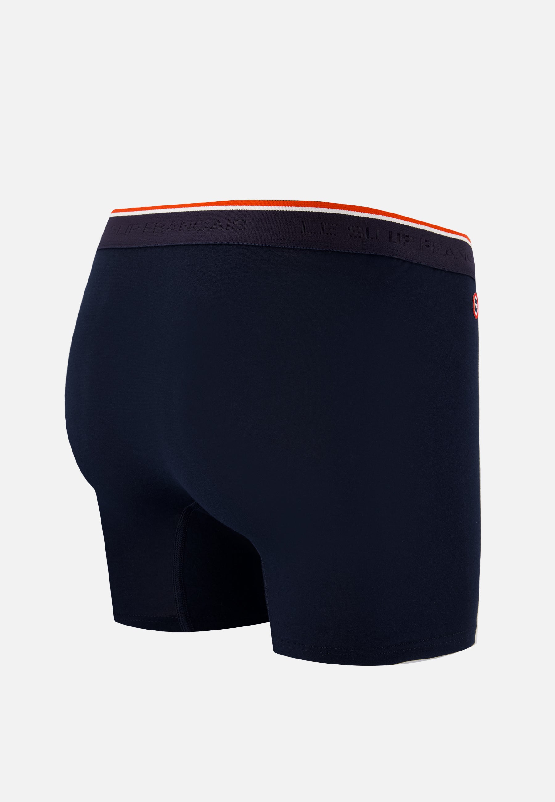 Boxer long bleu marine en coton - Michel Marine