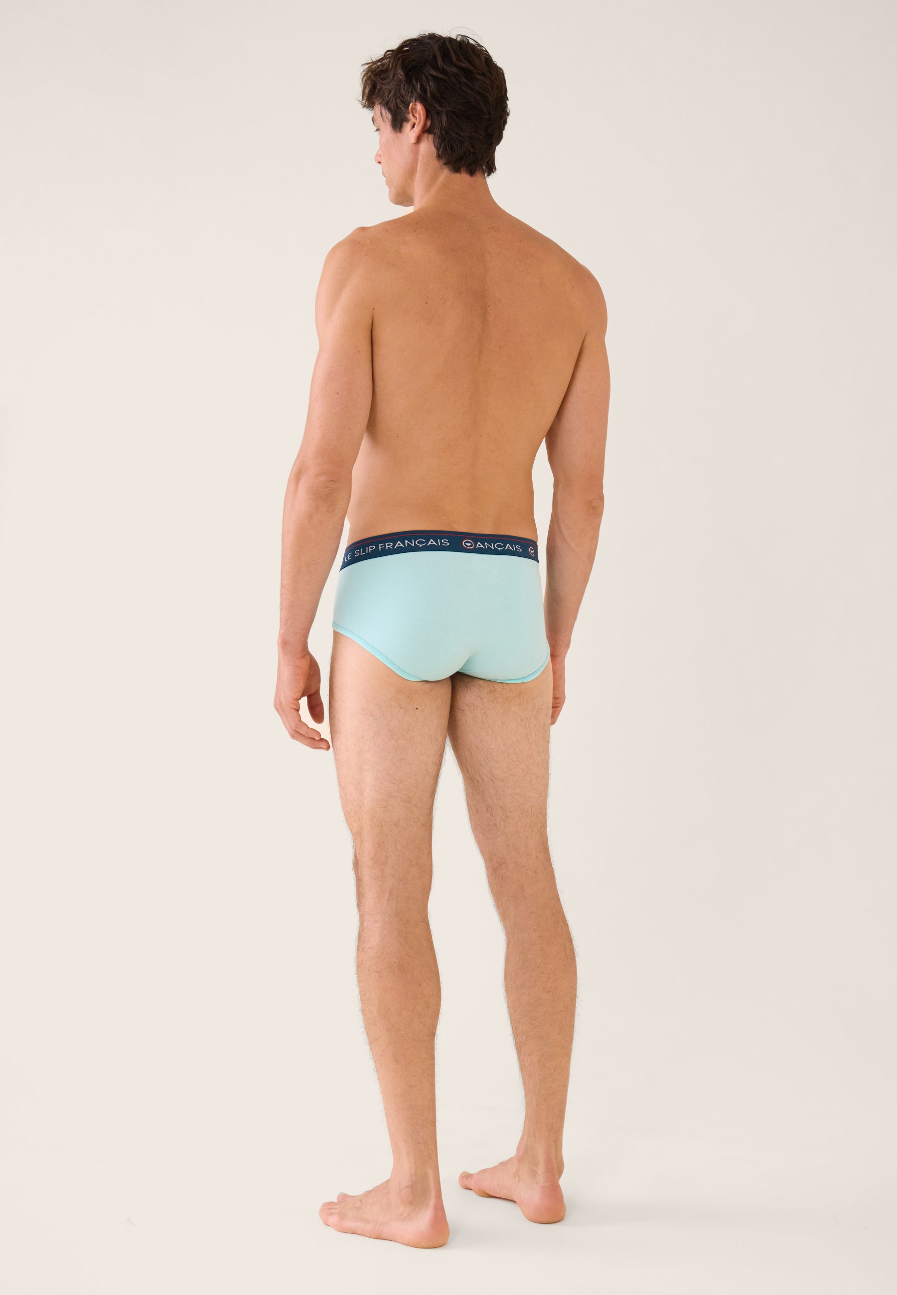 Green cotton briefs - Intrepid Aqua Green
