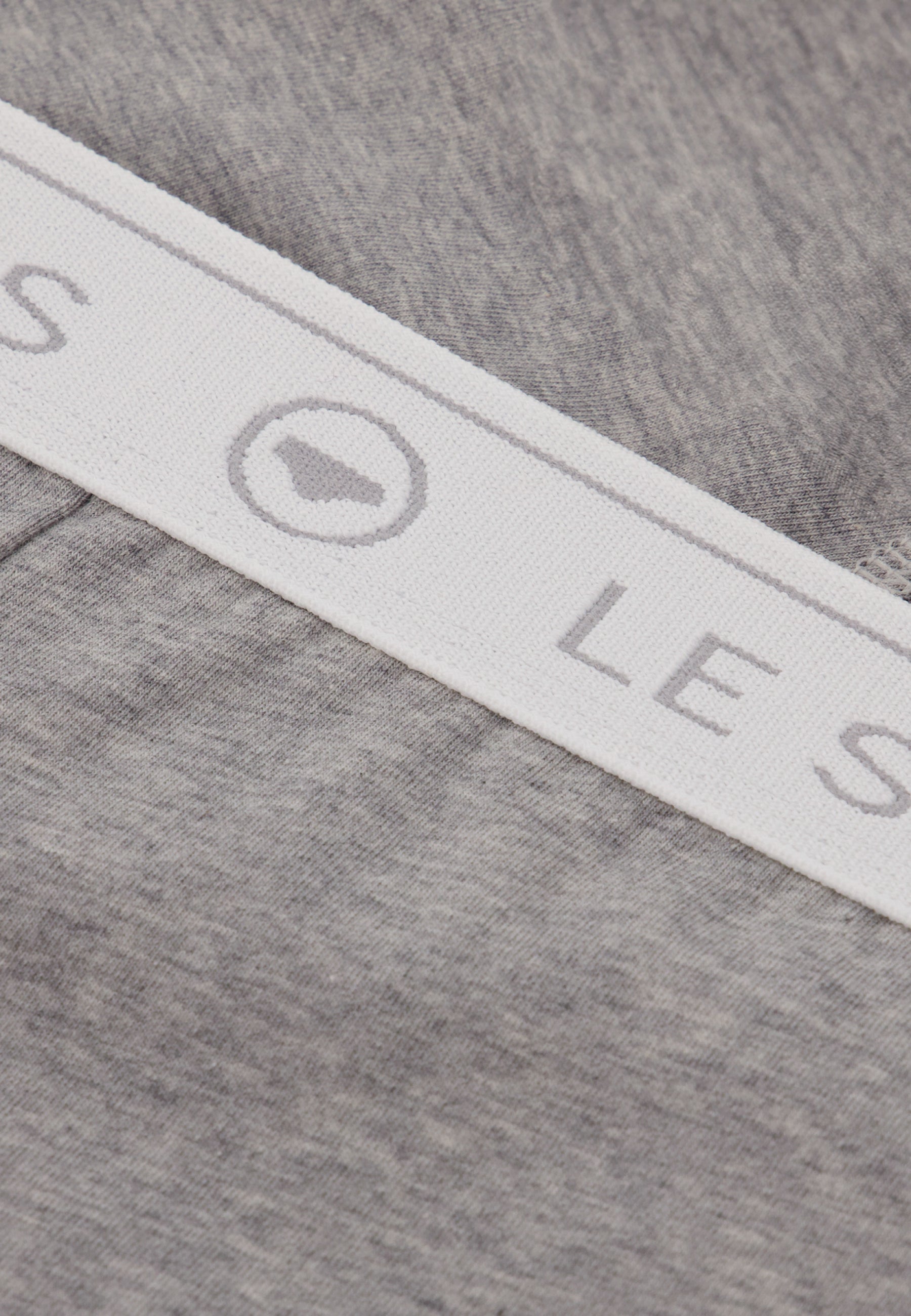 Lot de 2 slips bleu marine et gris en coton - Slips Bleu Marine Gris Chiné