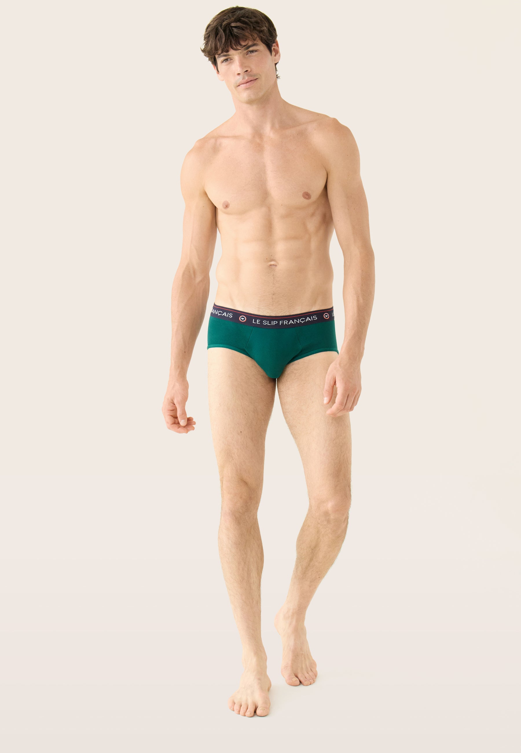Fir green cotton briefs - Intrepide Fir Green