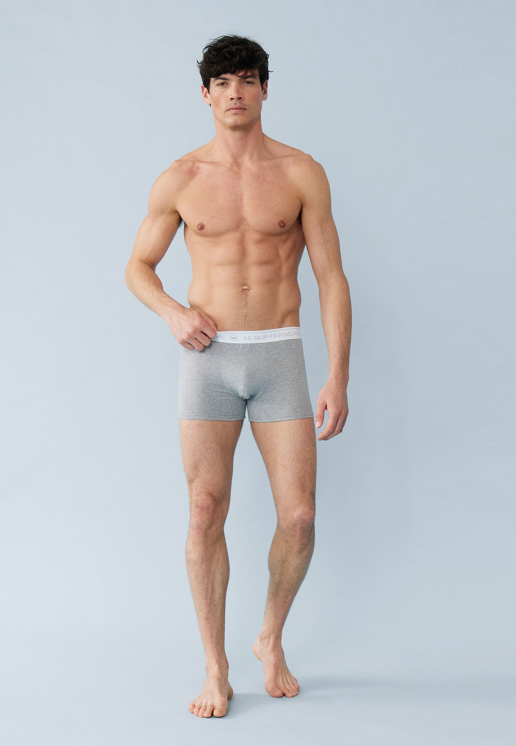 Grey cotton boxer shorts - Redoutable Grey Heather